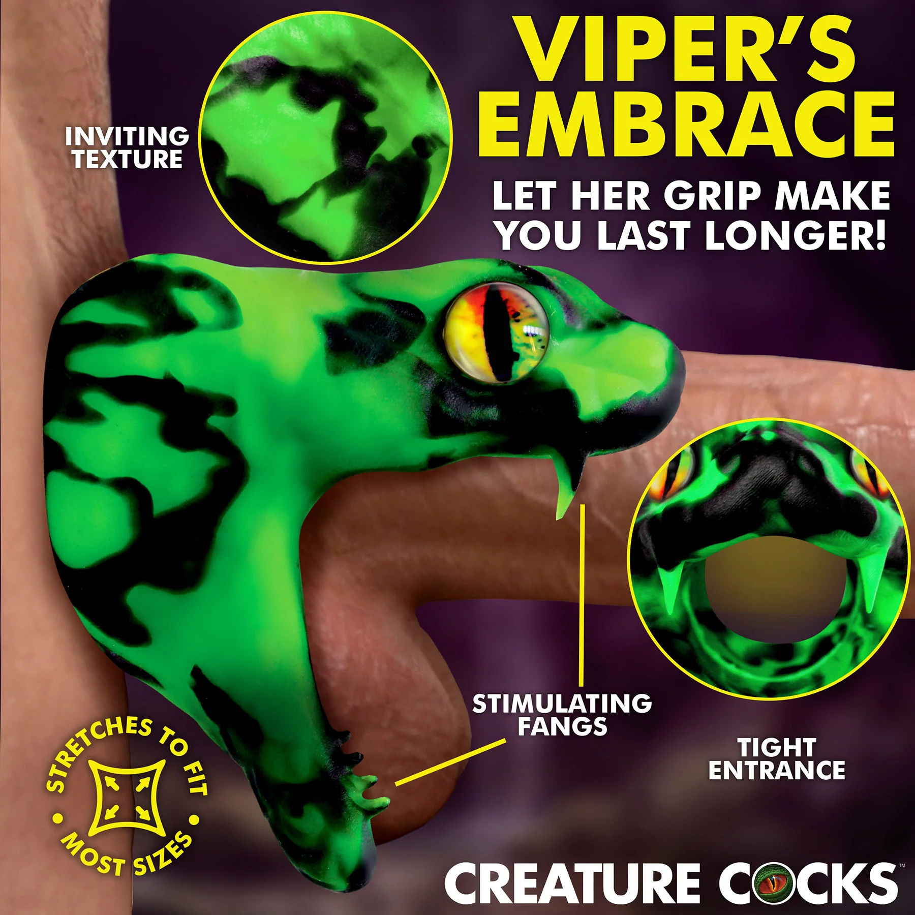 Master Cobra Silicone Cock Ring By Creature Cocks - Image 2