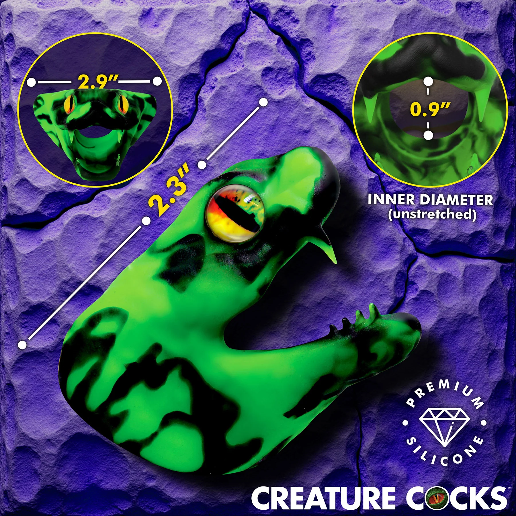 Master Cobra Silicone Cock Ring By Creature Cocks - Image 5