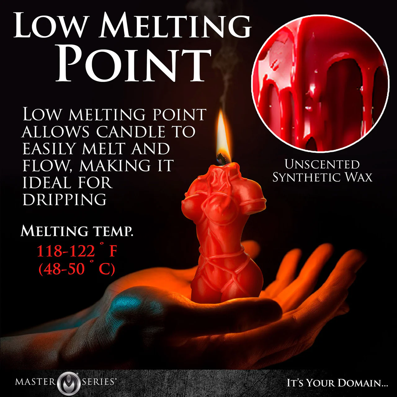 Master Series Bound Goddess Drip Candle - Red - Image 10