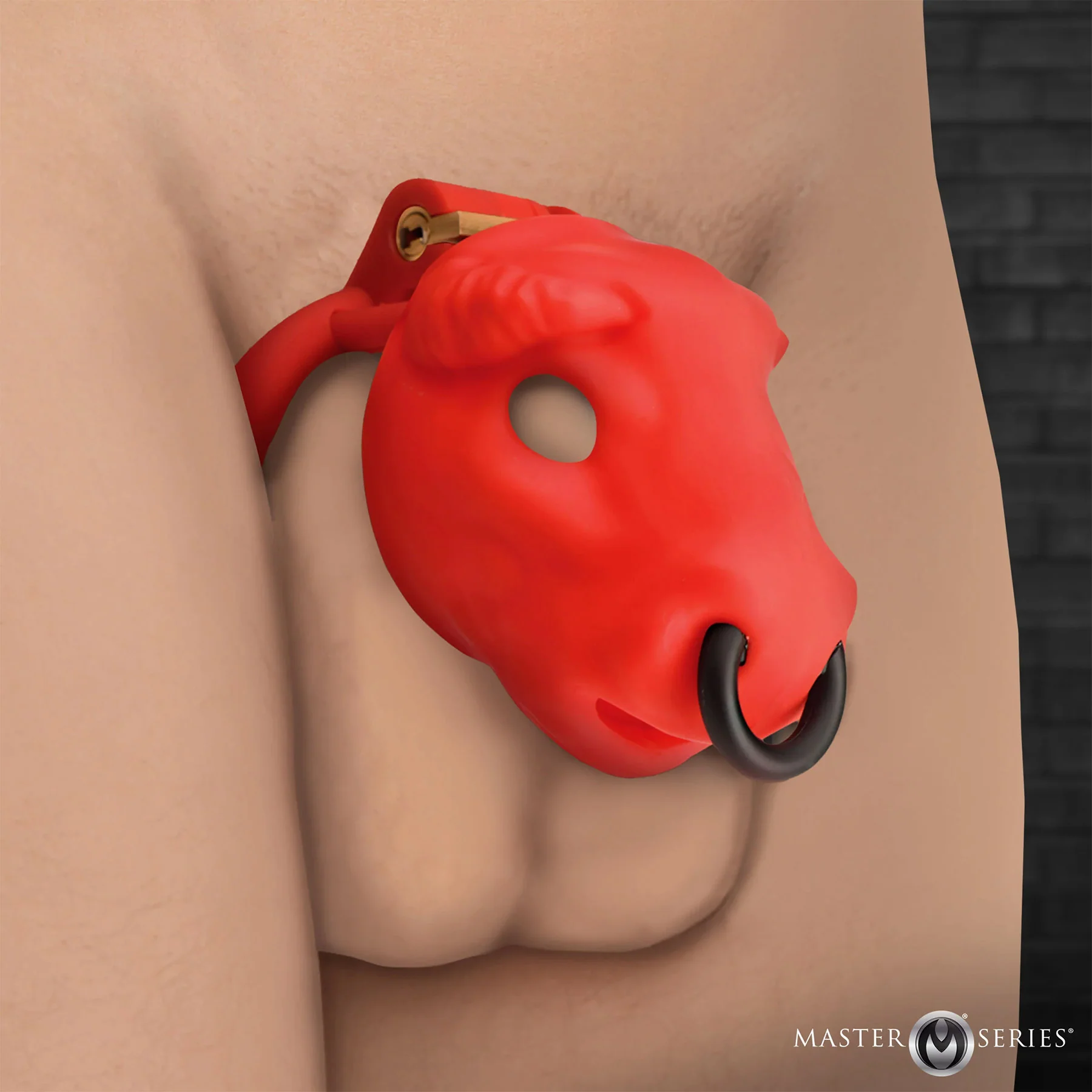 Master Series Bull Chastity Cage With 4 Gradually Sized Rings - Image 13