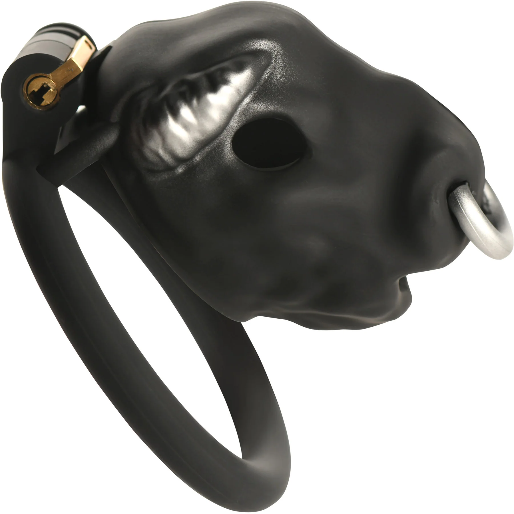 Master Series Bull Chastity Cage With 4 Gradually Sized Rings - Image 3