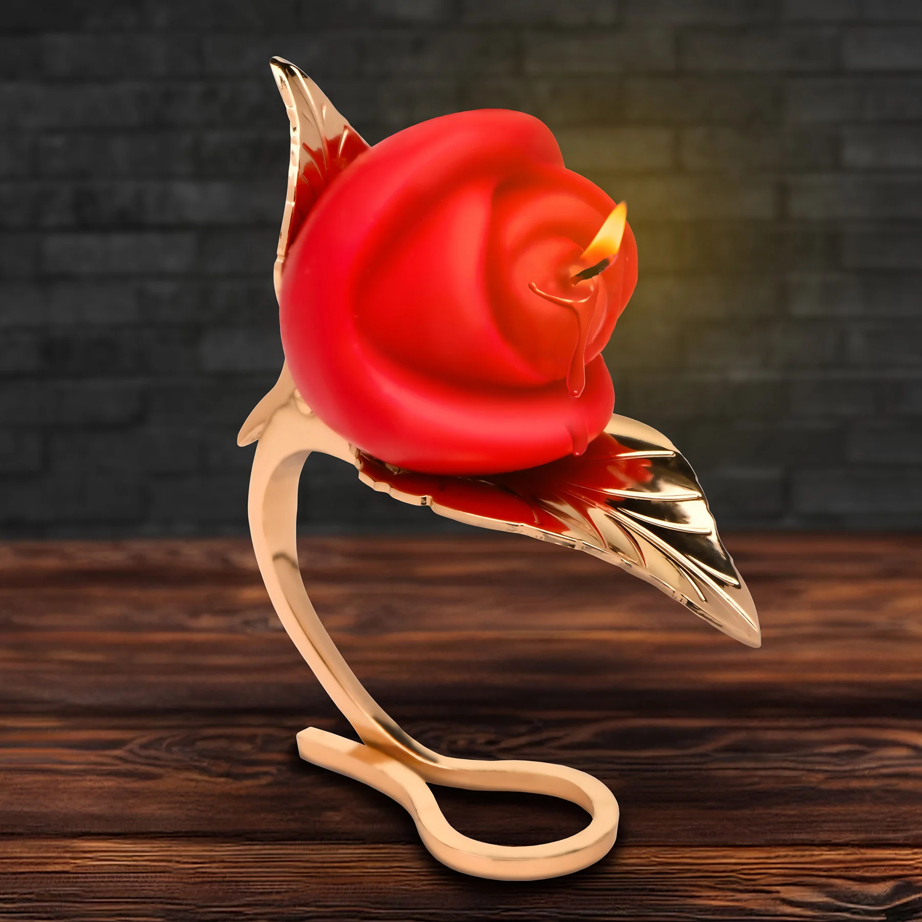 Master Series Burning Passion Rose Candle With Holder - Image 2