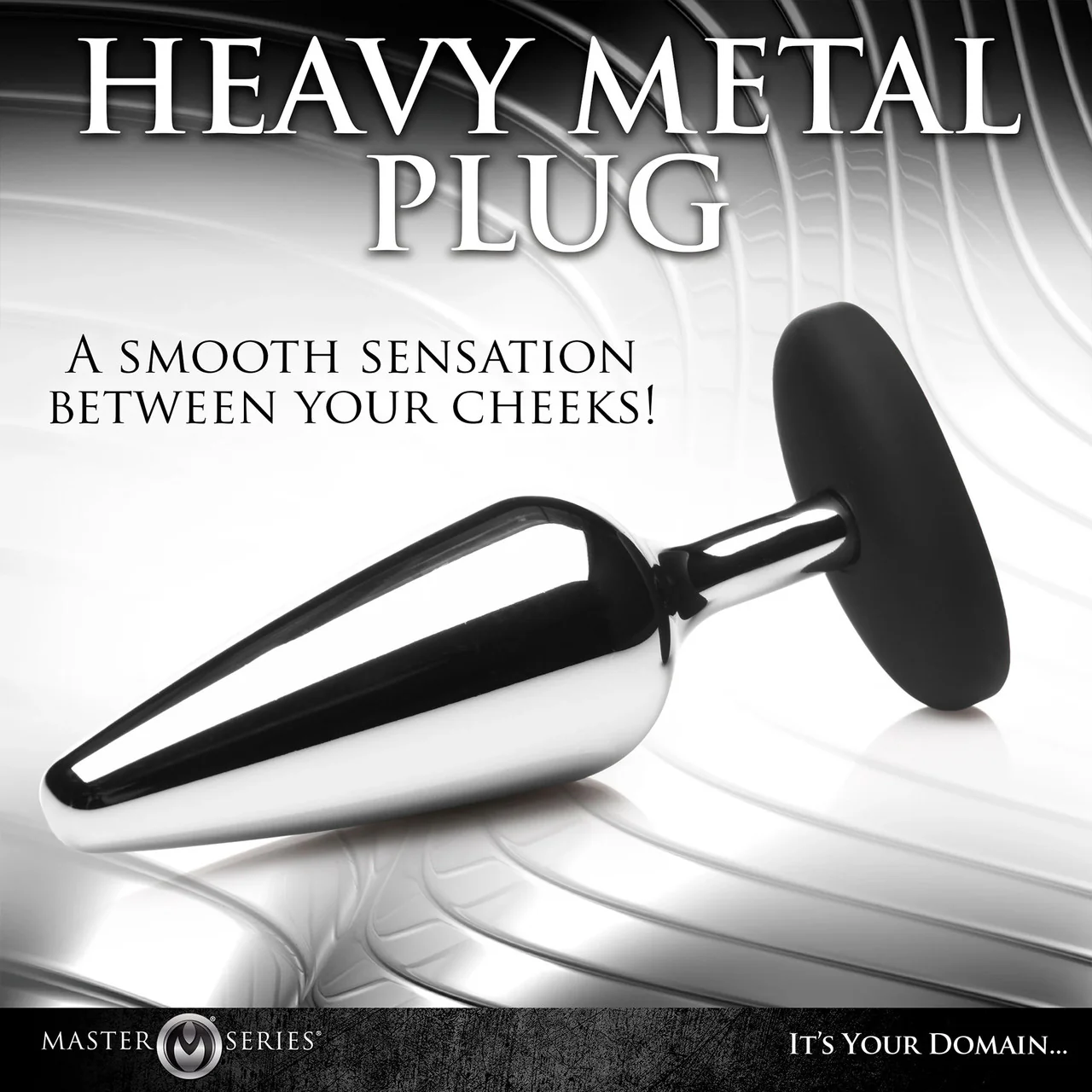 Master Series Butt Slut Metal & Silicone Butt Plug - Image 11