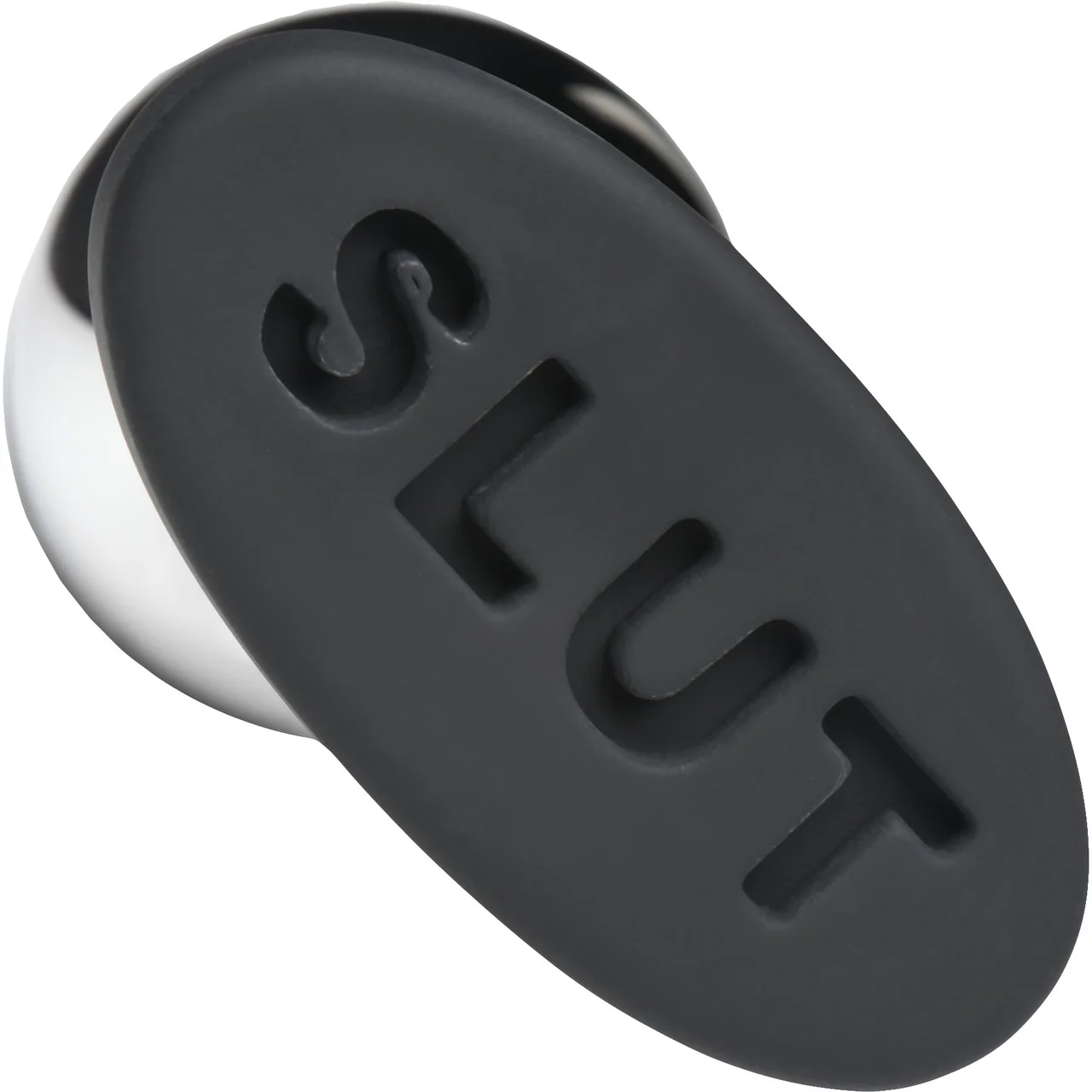 Master Series Butt Slut Metal & Silicone Butt Plug - Image 2