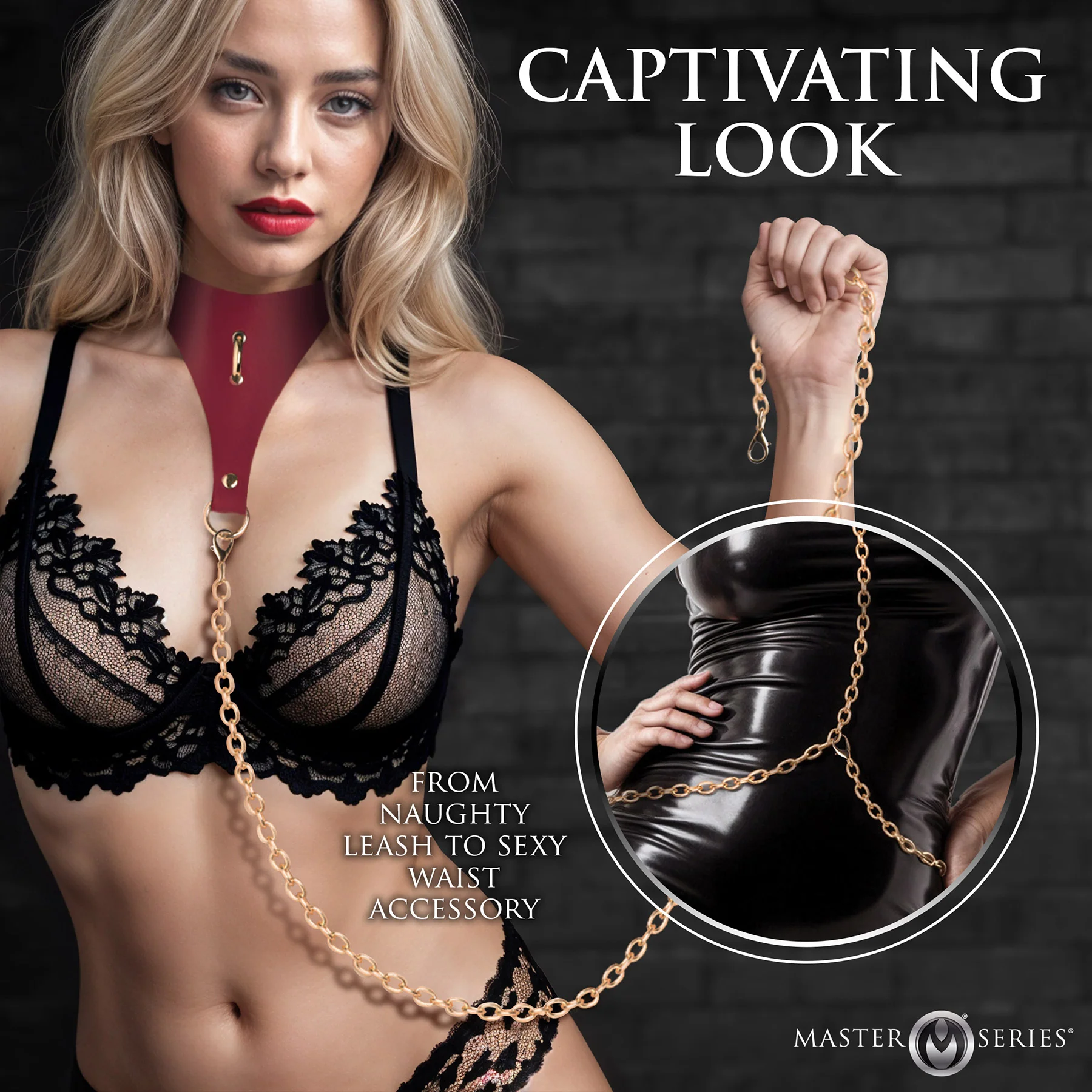 Master Series Captivate Collar With Body Chain - Image 17