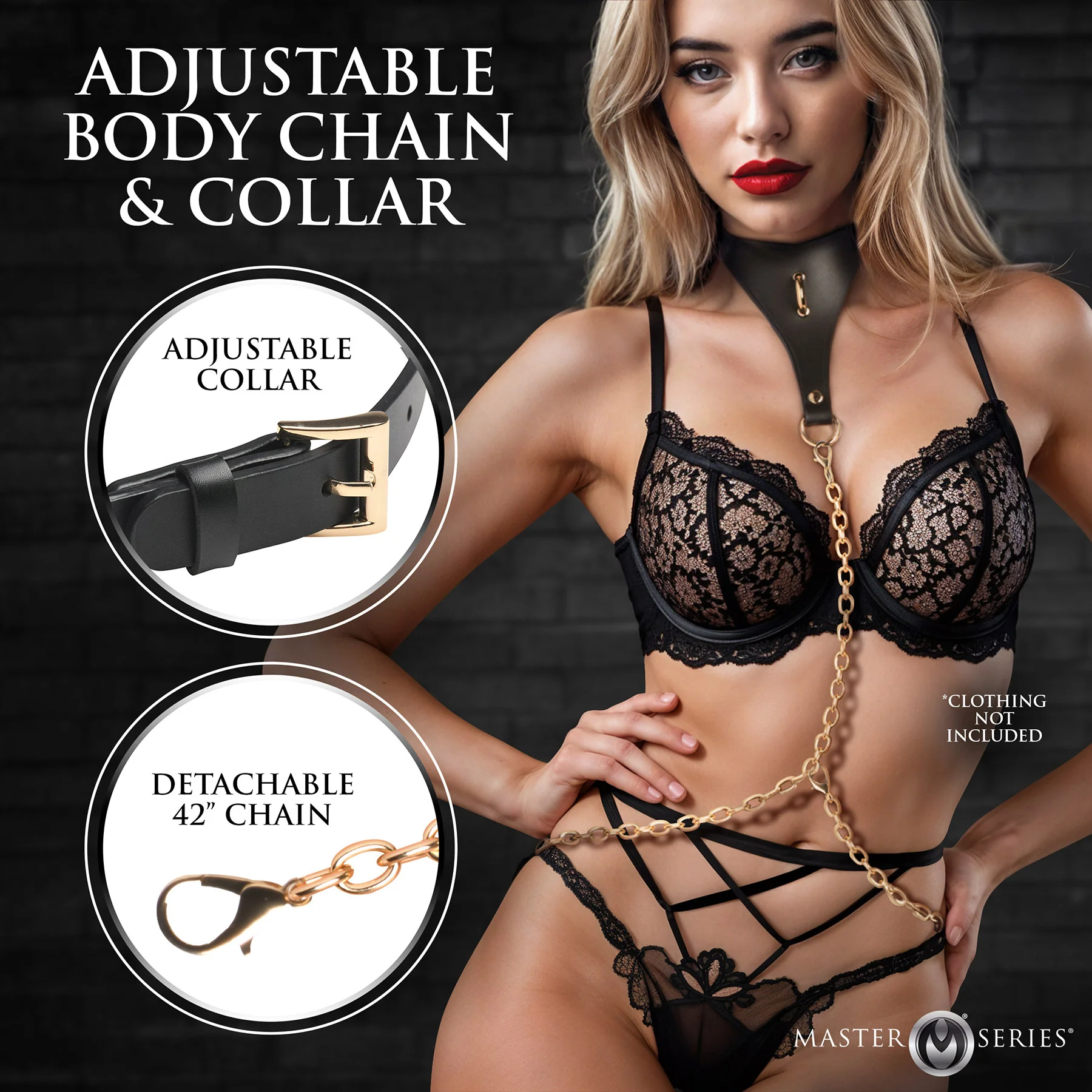 Master Series Captivate Collar With Body Chain - Image 2