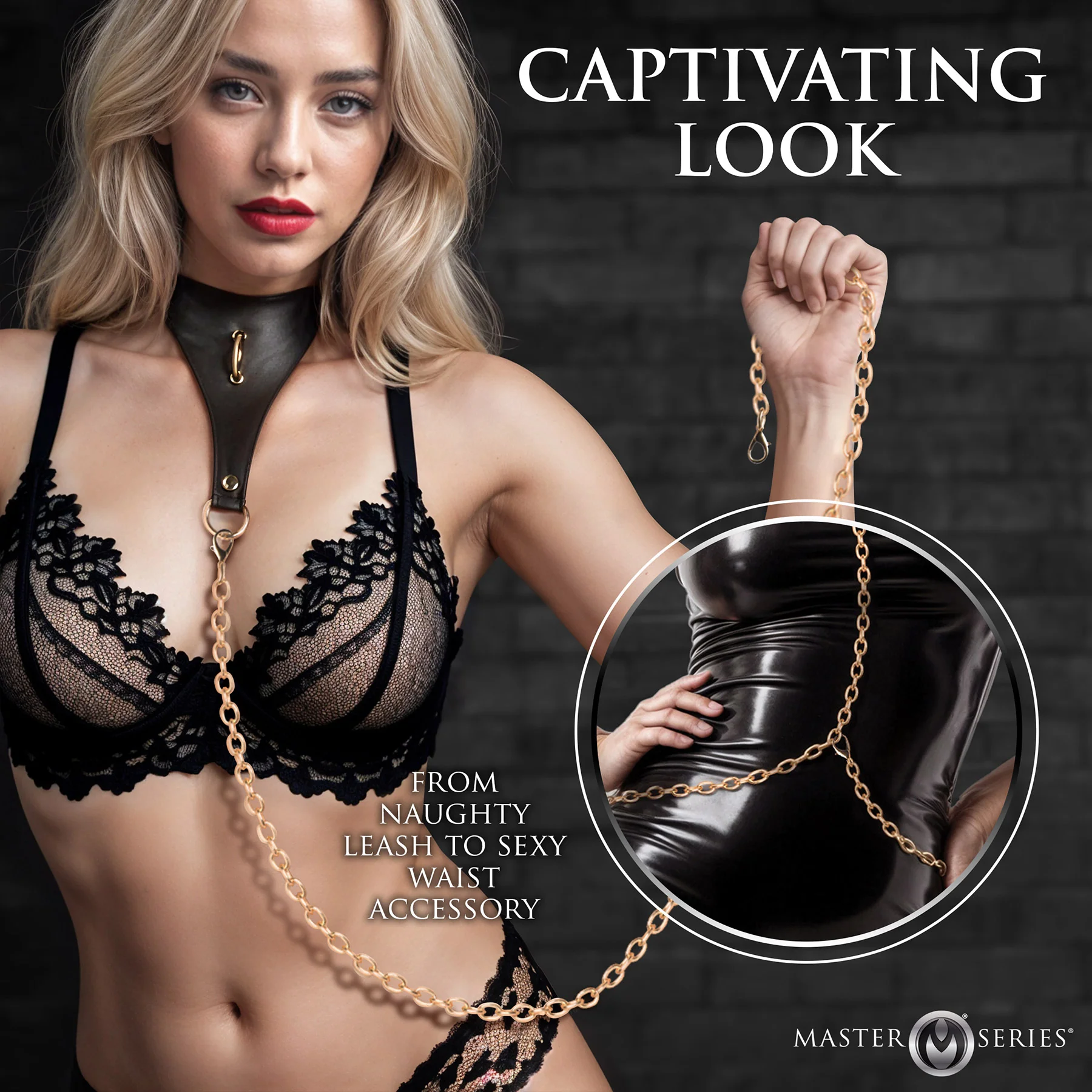 Master Series Captivate Collar With Body Chain - Image 5