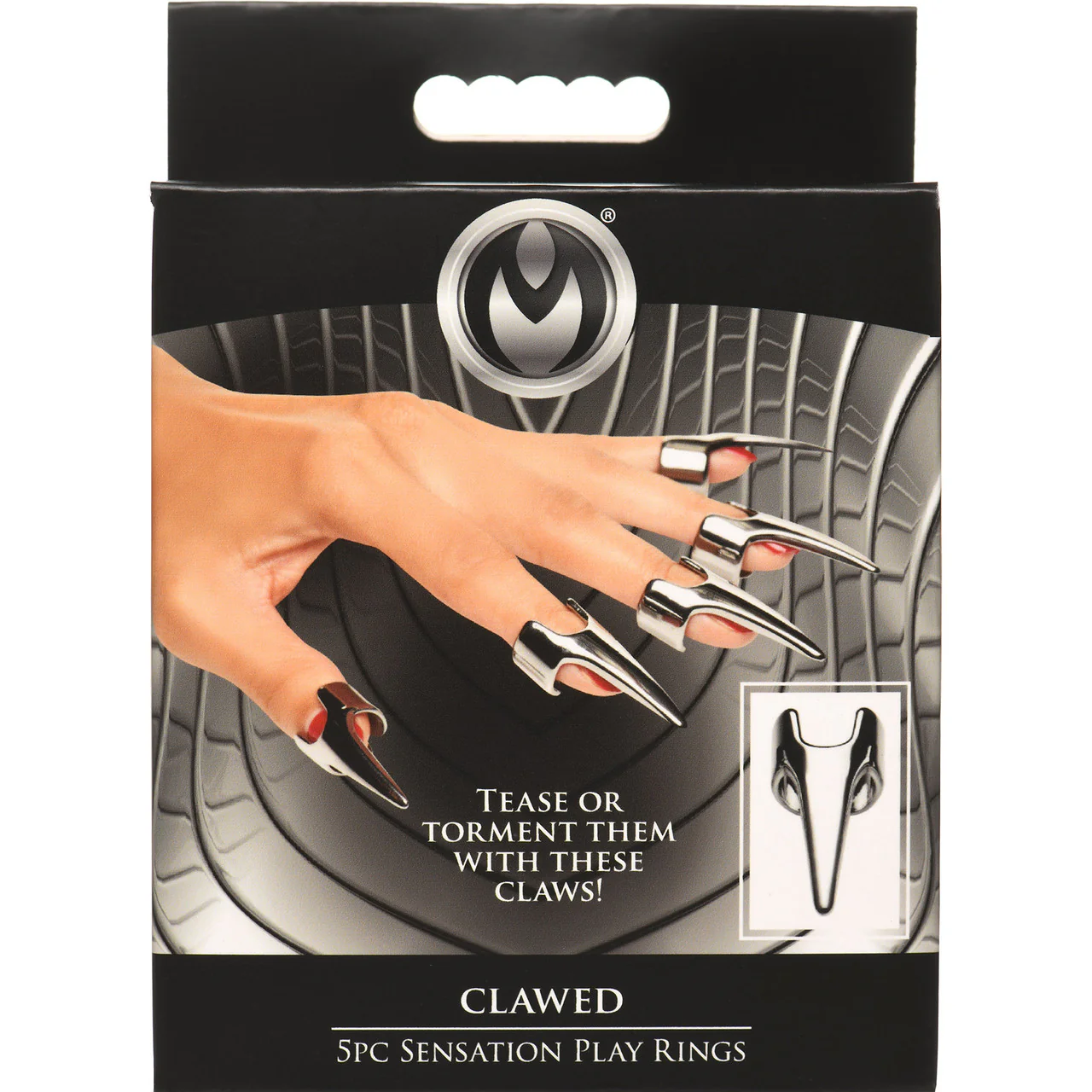 Master Series Clawed 5-Piece Sensational Fingertip Play Rings - Stainless Steel - Image 14