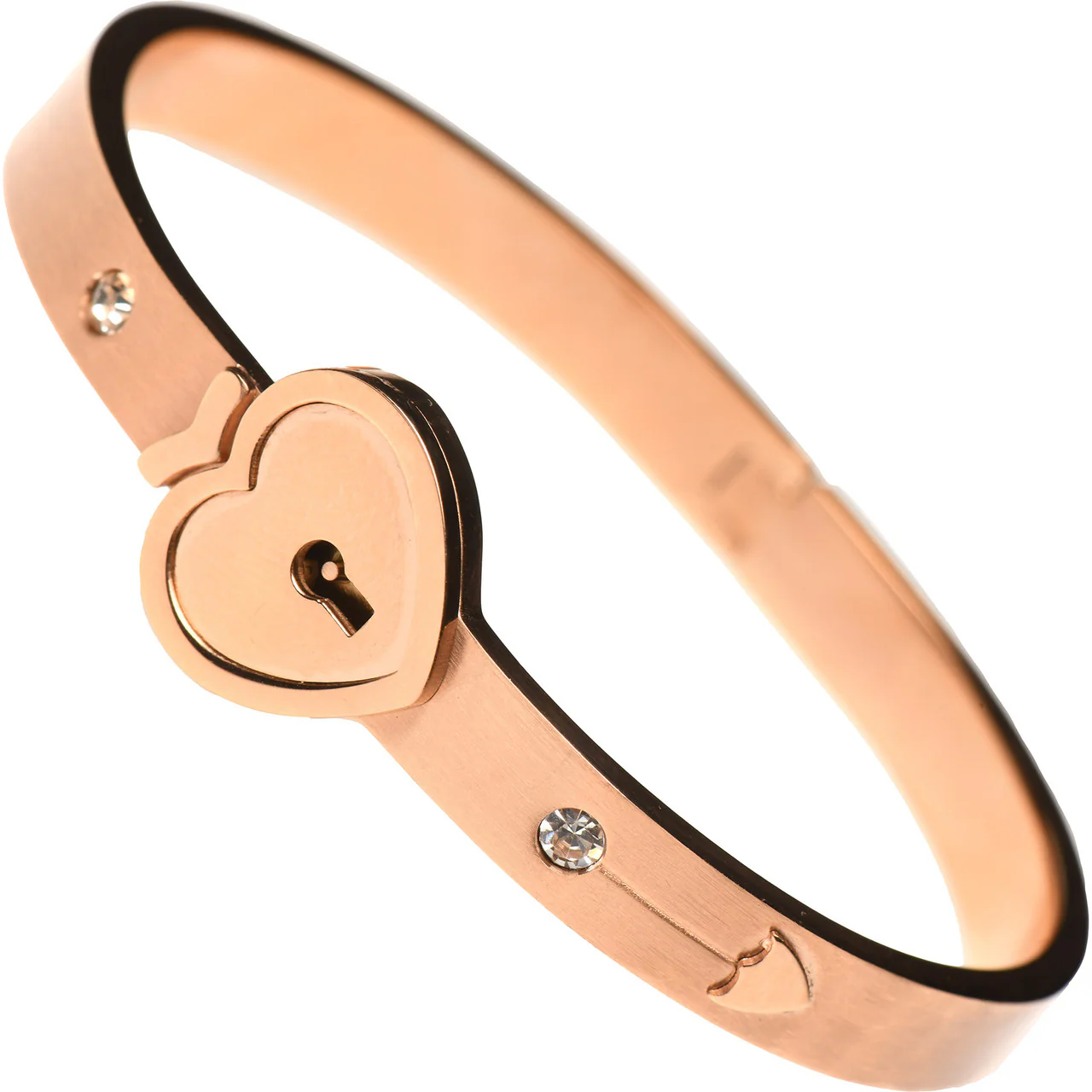 Master Series Cuffed Locking Bracelet & Key Necklace - Rose Gold - Image 3