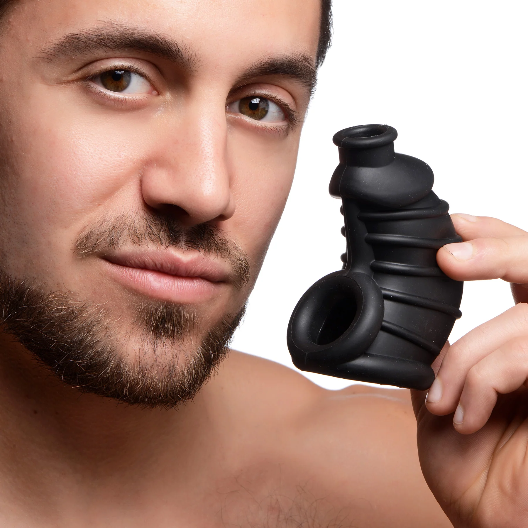 Master Series Dark Chamber Silicone Chastity Cage - Image 8