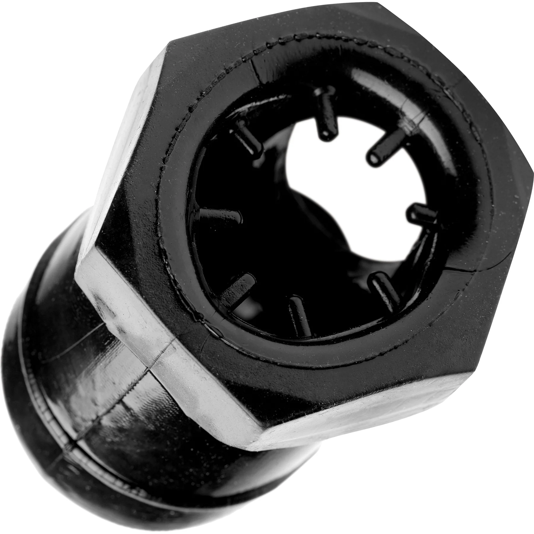Master Series Detained Restrictive Chastity Cage With Nubs - Black - Image 3
