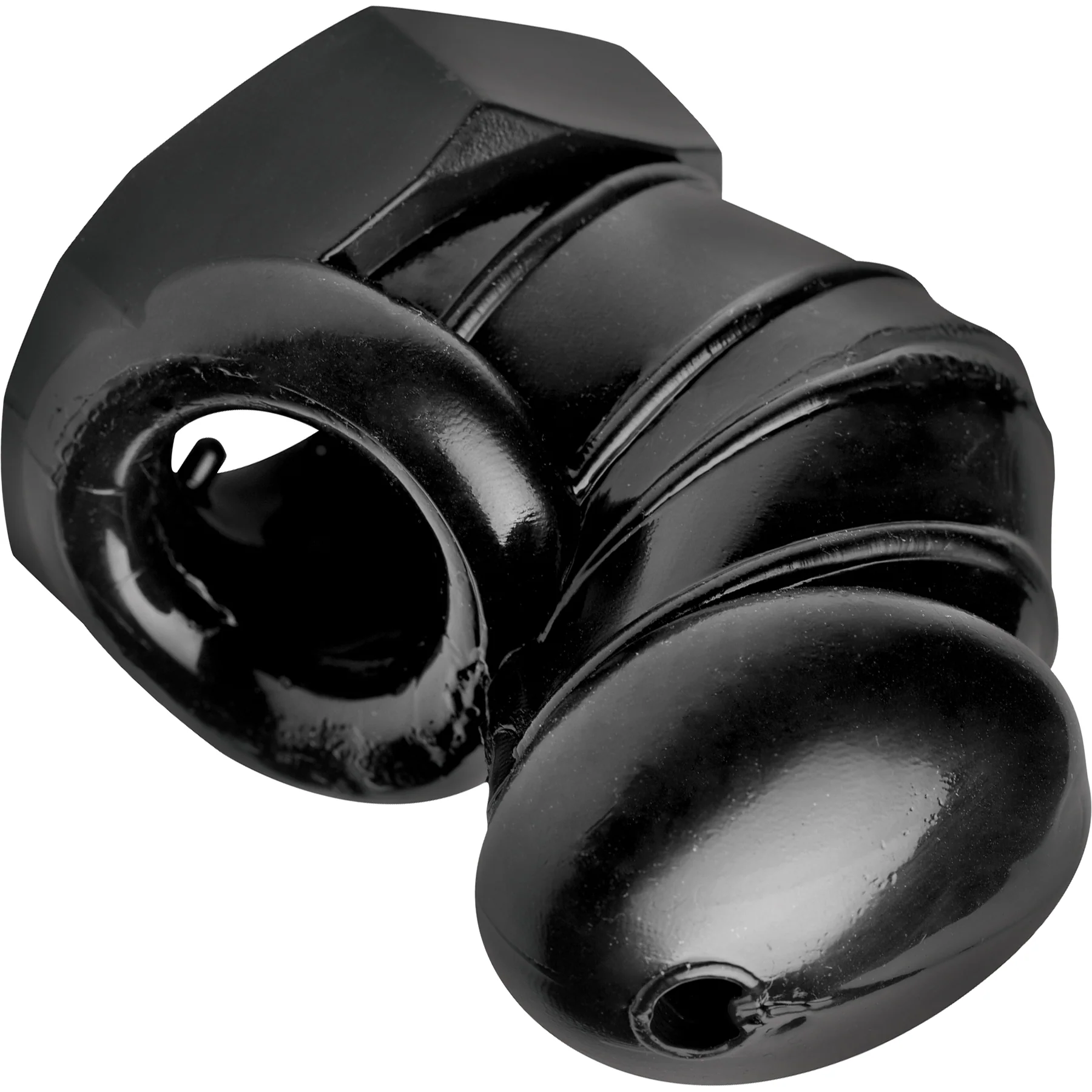 Master Series Detained Restrictive Chastity Cage With Nubs - Black - Image 6