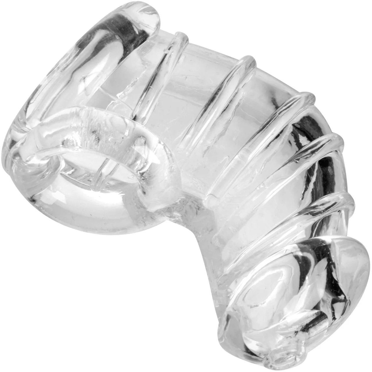 Master Series Detained Soft Body Chastity Cage - Clear - Image 3