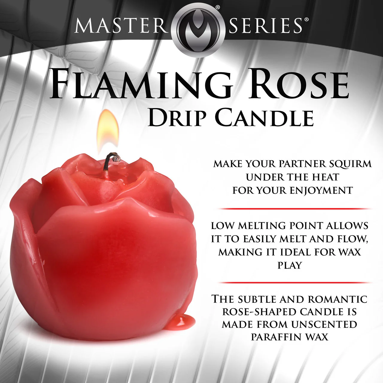 Master Series Flaming Rose Red Drip Candle - Image 10