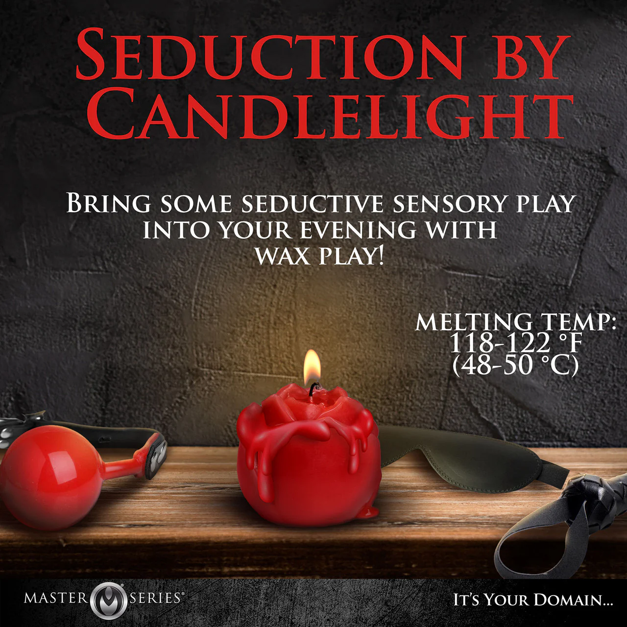 Master Series Flaming Rose Red Drip Candle - Image 13
