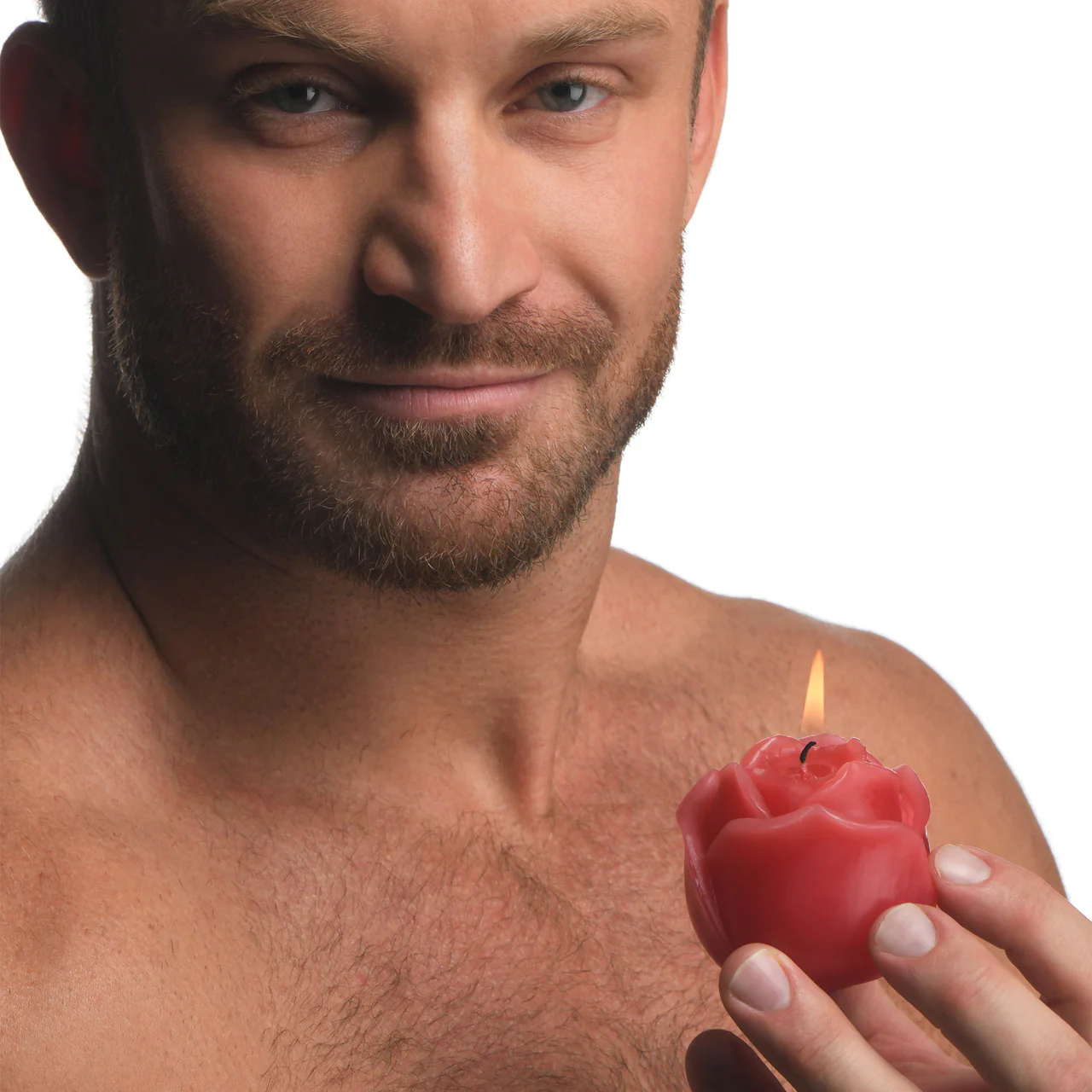Master Series Flaming Rose Red Drip Candle - Image 7