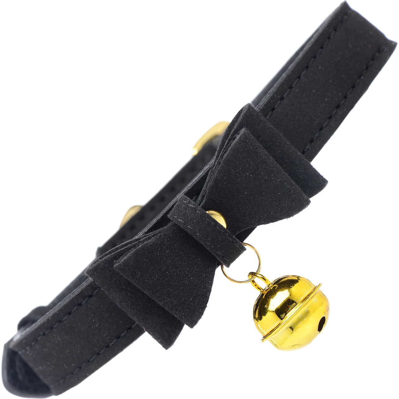 Master Series Golden Kitty Cat Bell Collar - Black & Gold - Image 4