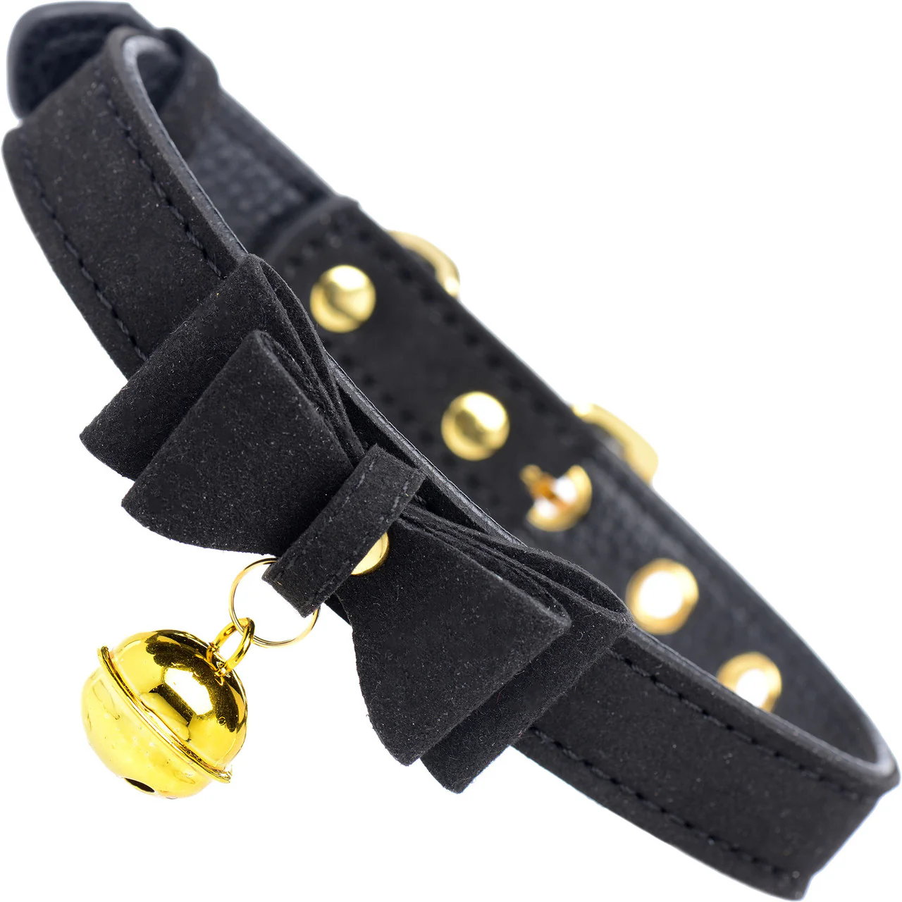 Master Series Golden Kitty Cat Bell Collar - Black & Gold - Image 7