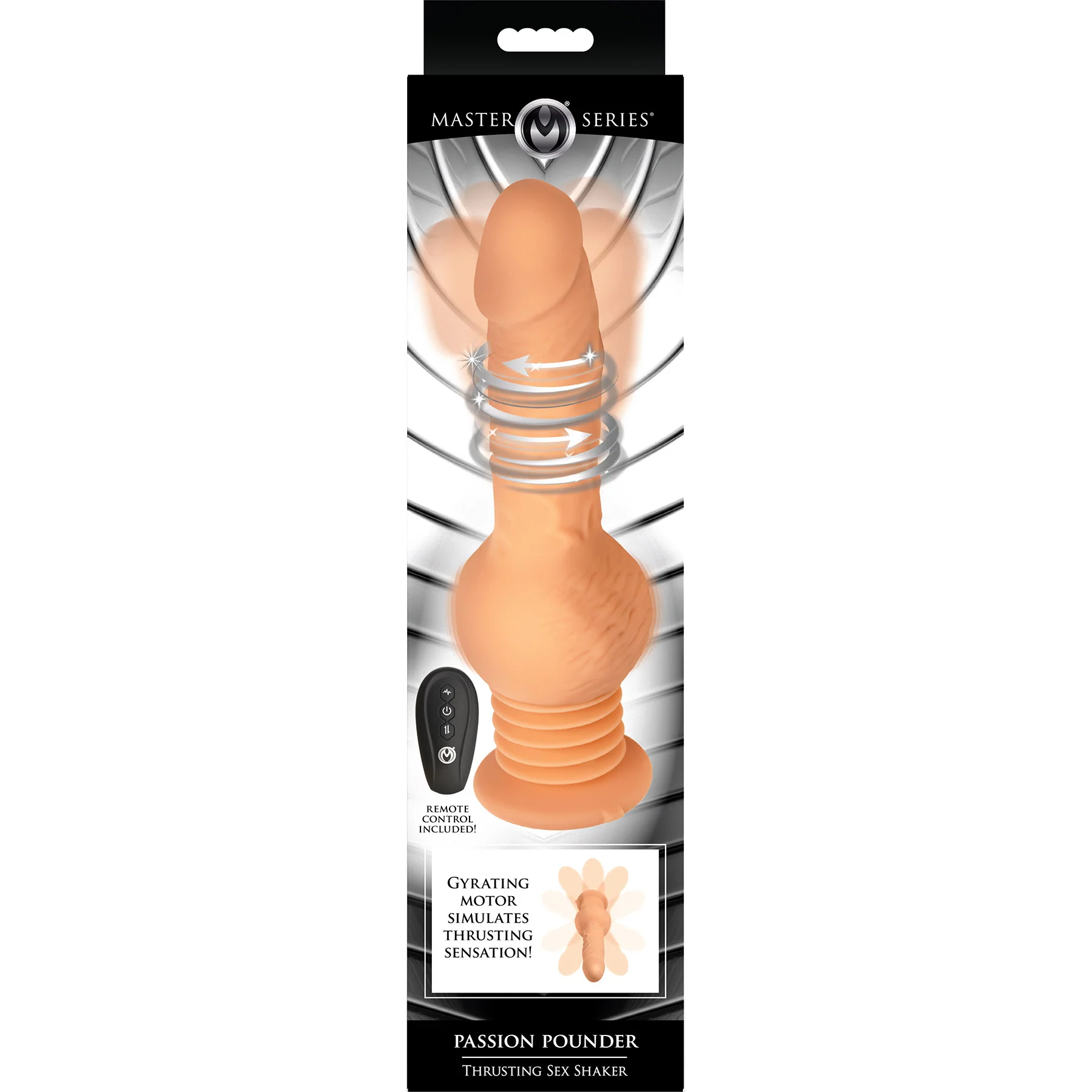 Master Series Passion Pounder Thrusting Sex Shaker - Auto-Thrusting and Gyrating Silicone Dildo - Image 12