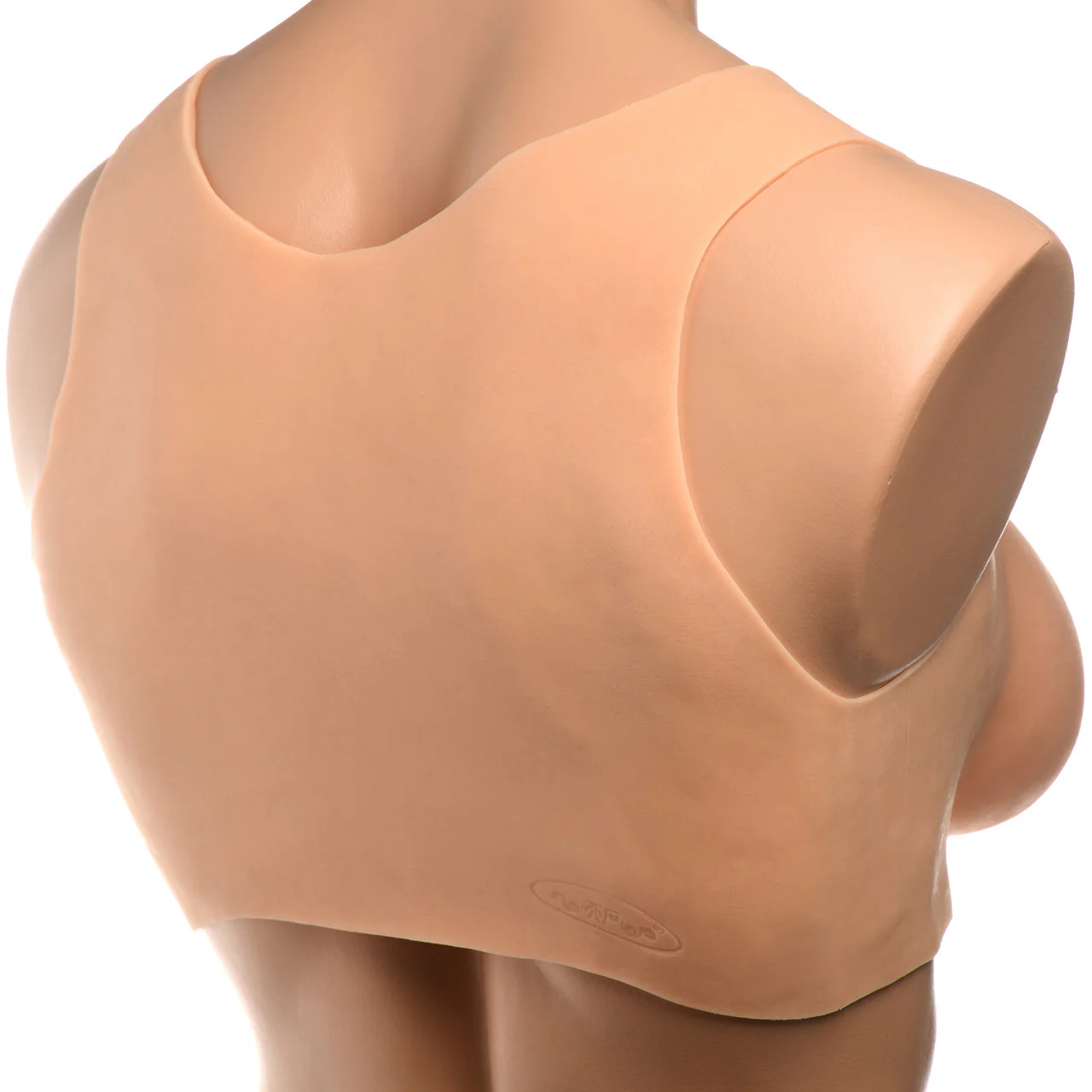 Master Series Perky Pair D-Cup Wearable Silicone Breasts - Vanilla - Image 4
