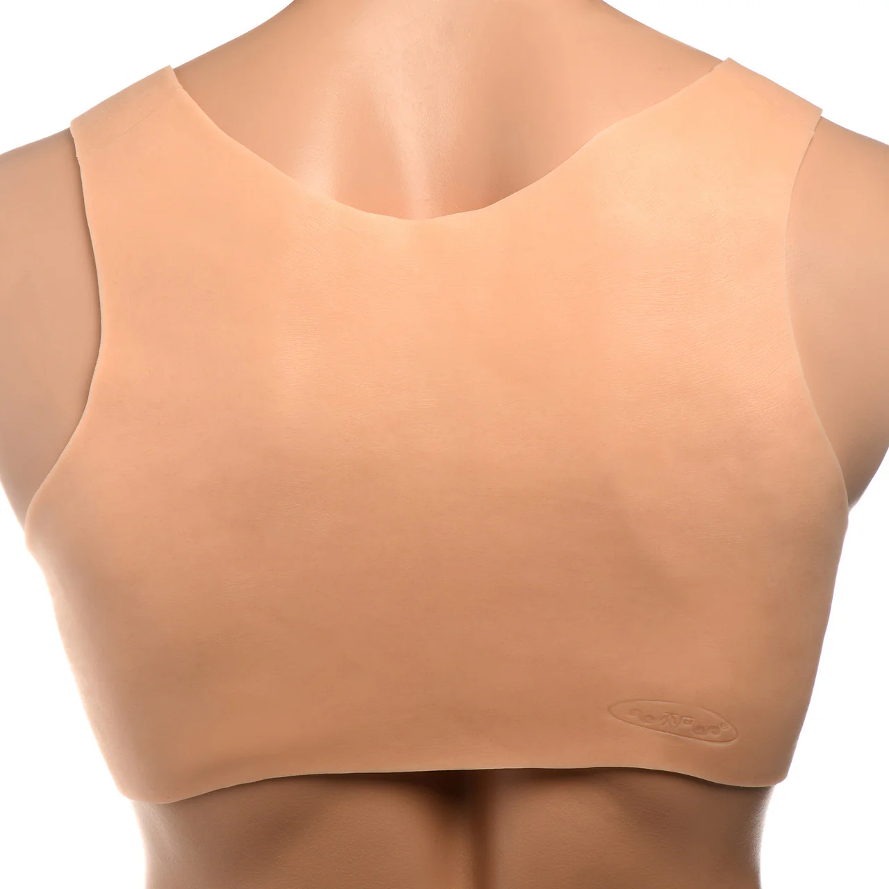 Master Series Perky Pair D-Cup Wearable Silicone Breasts - Vanilla - Image 5