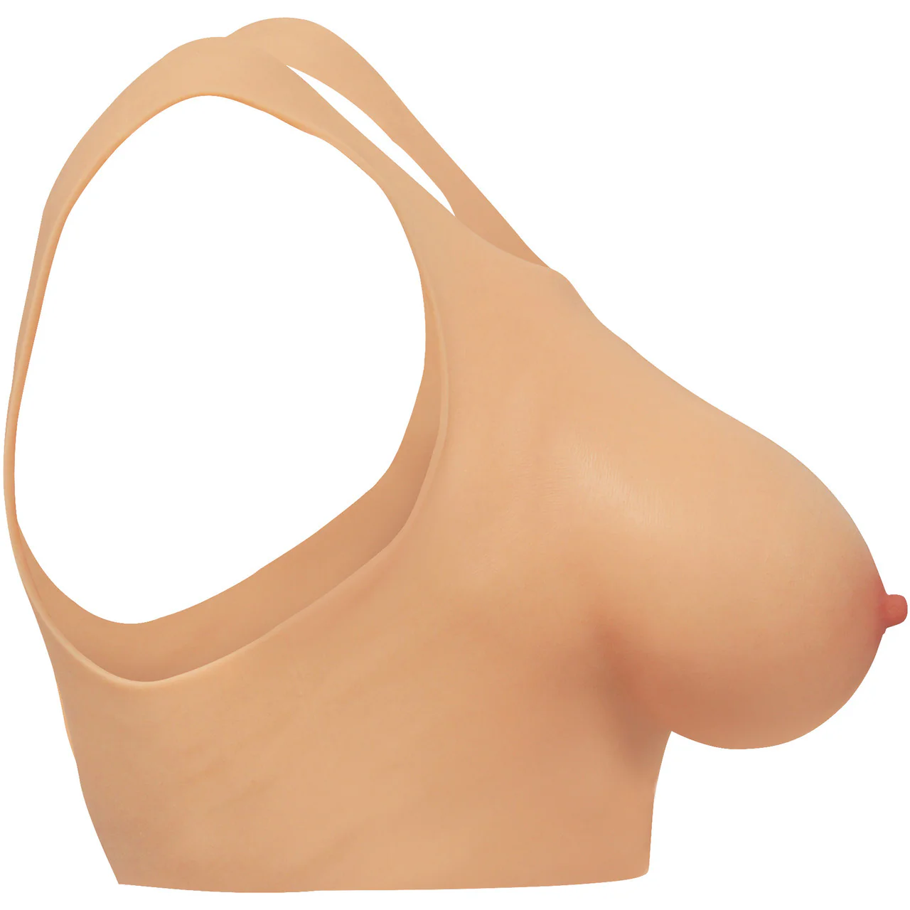 Master Series Perky Pair D-Cup Wearable Silicone Breasts - Vanilla - Image 7