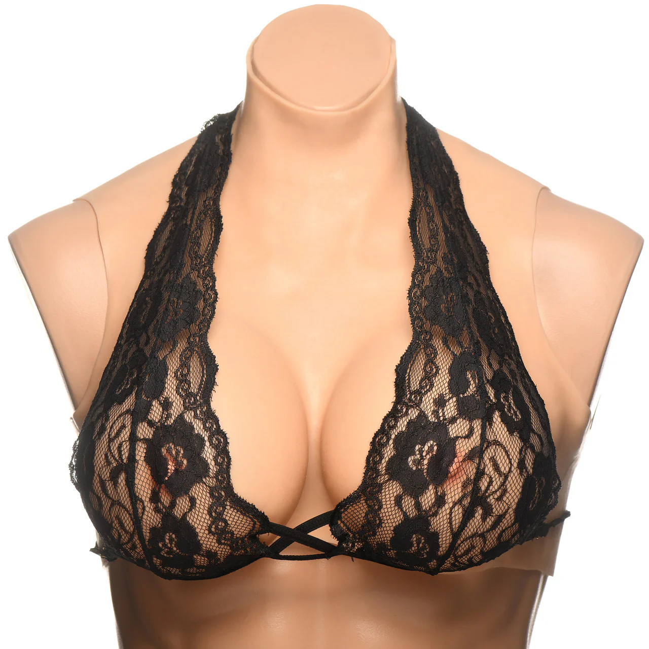 Master Series Perky Pair G-Cup Wearable Silicone Breasts - Vanilla - Image 7