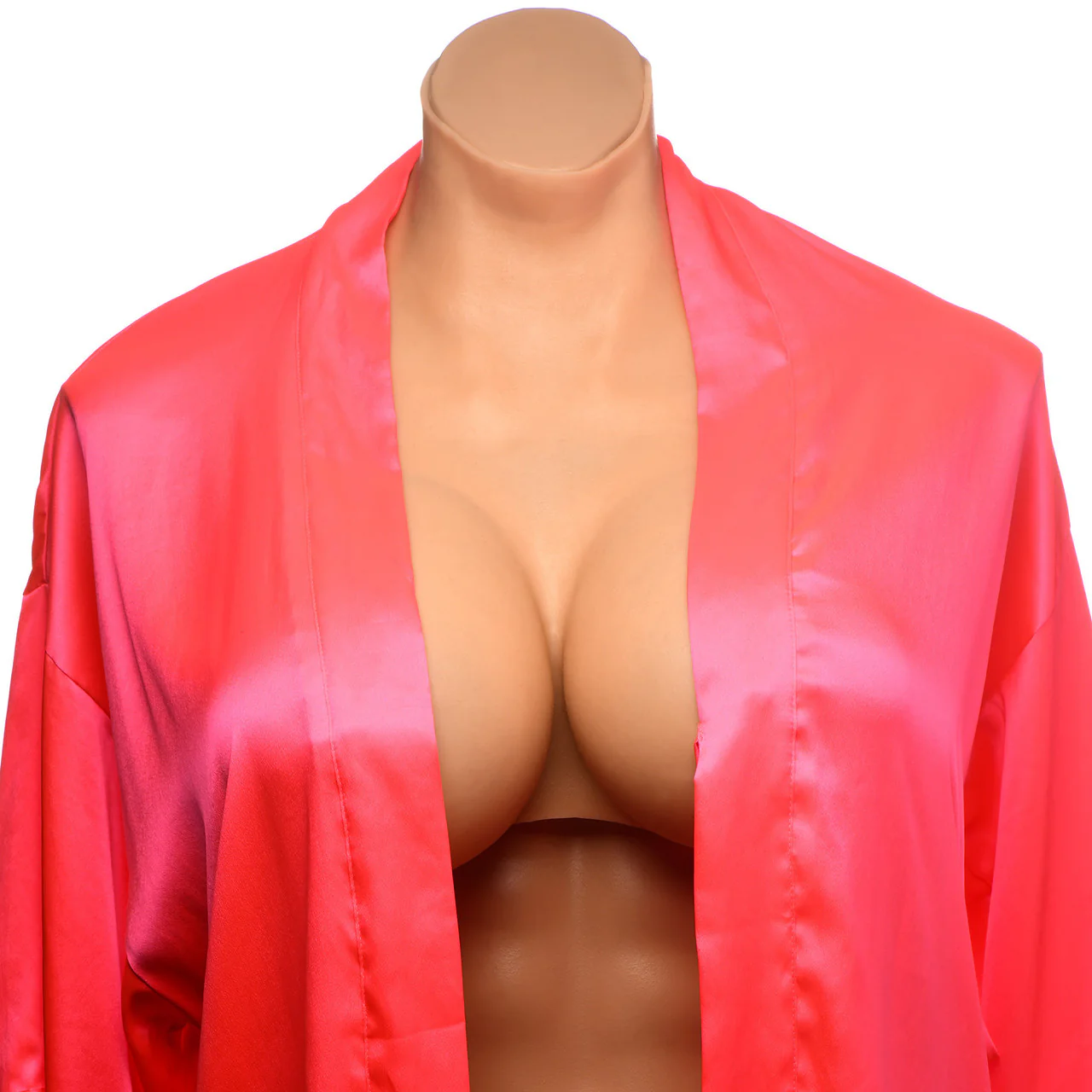 Master Series Perky Pair G-Cup Wearable Silicone Breasts - Vanilla - Image 9