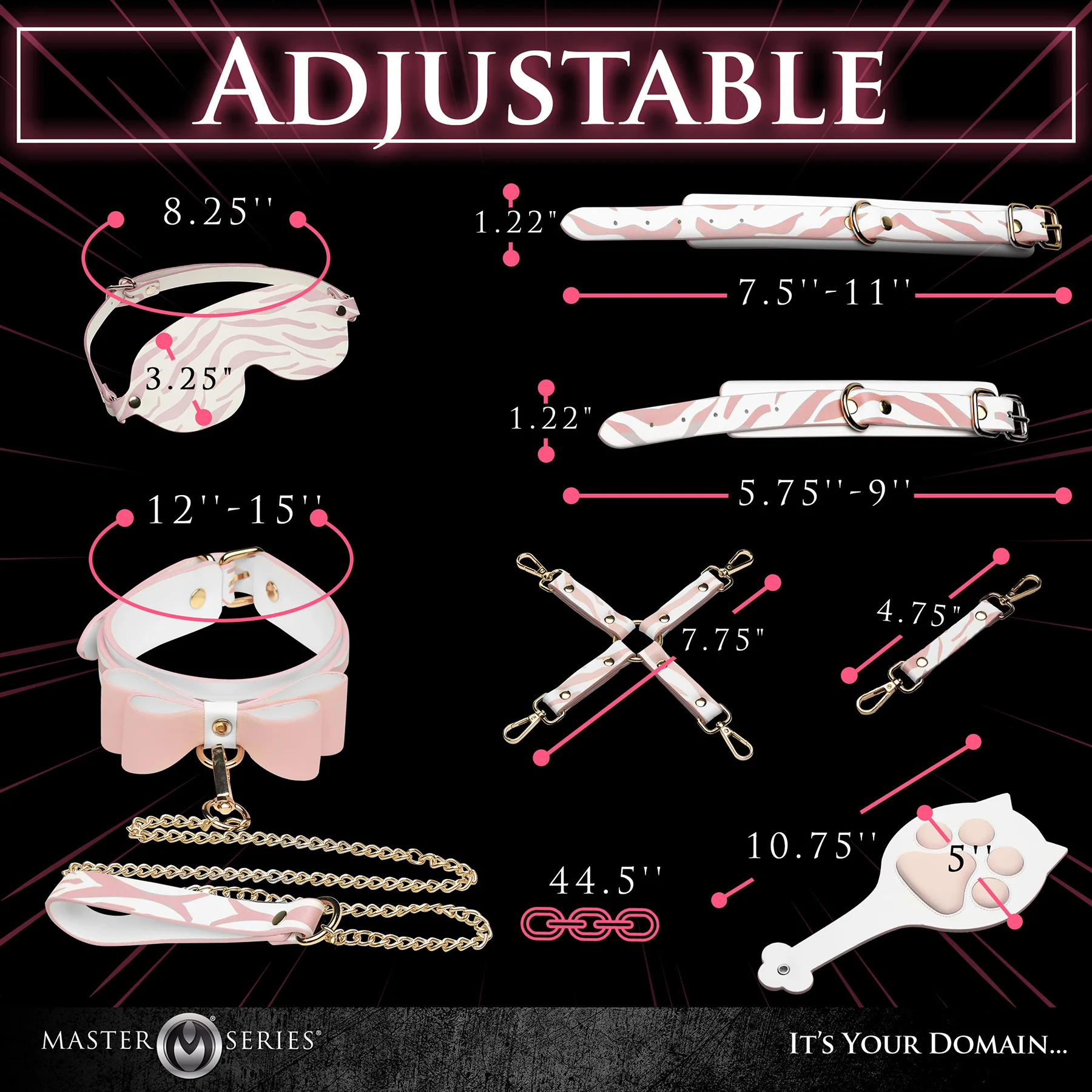 Master Series Pink Kitty Bondage Set - Image 15