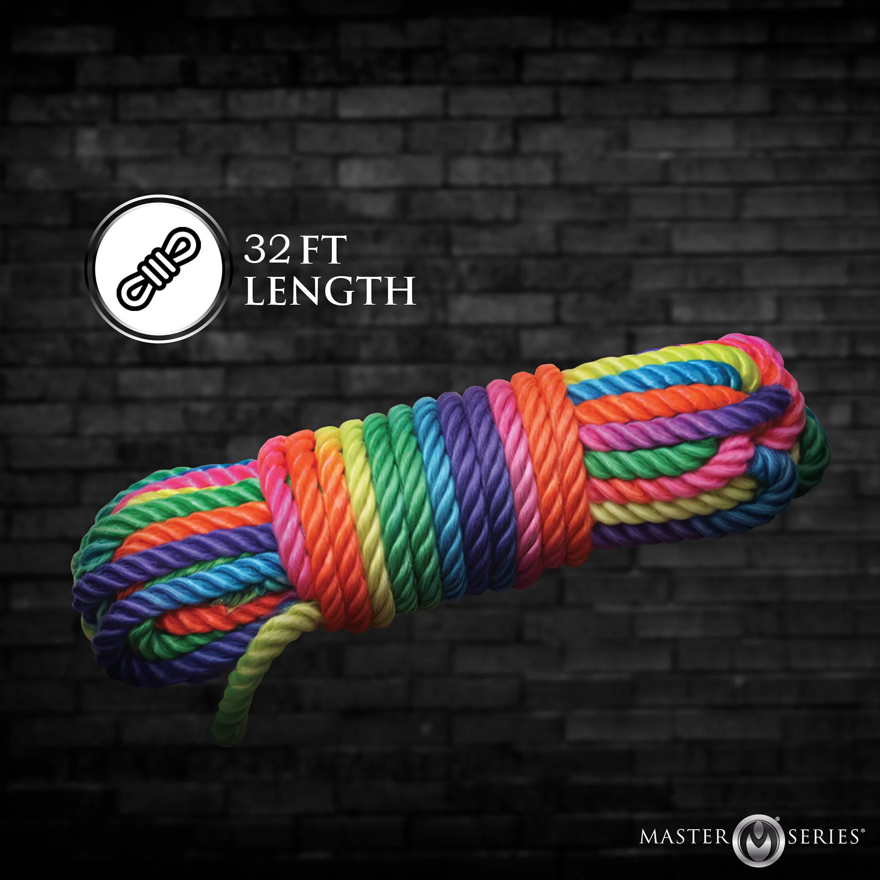 Master Series Rainbow Bondage Rope - Image 9