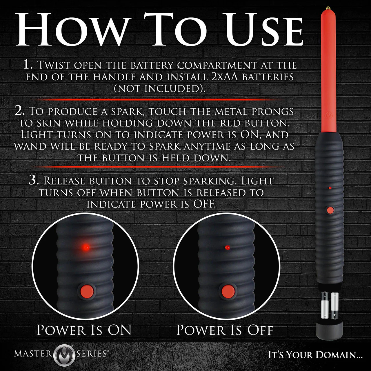 Master Series Spark Rod E-Stim Zapping Wand - Image 11