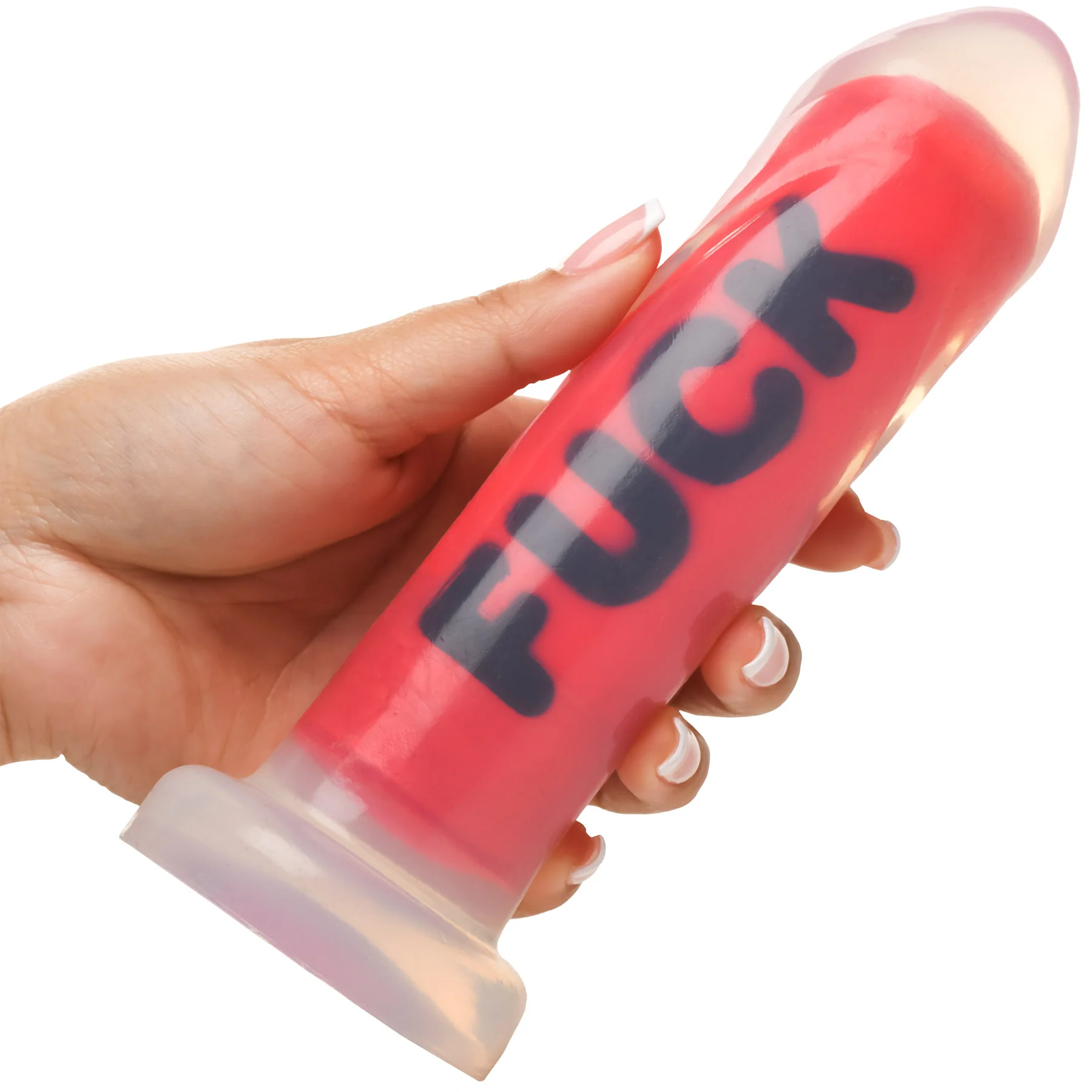 Master Series Explicit Text Silicone Dildo - Image 10
