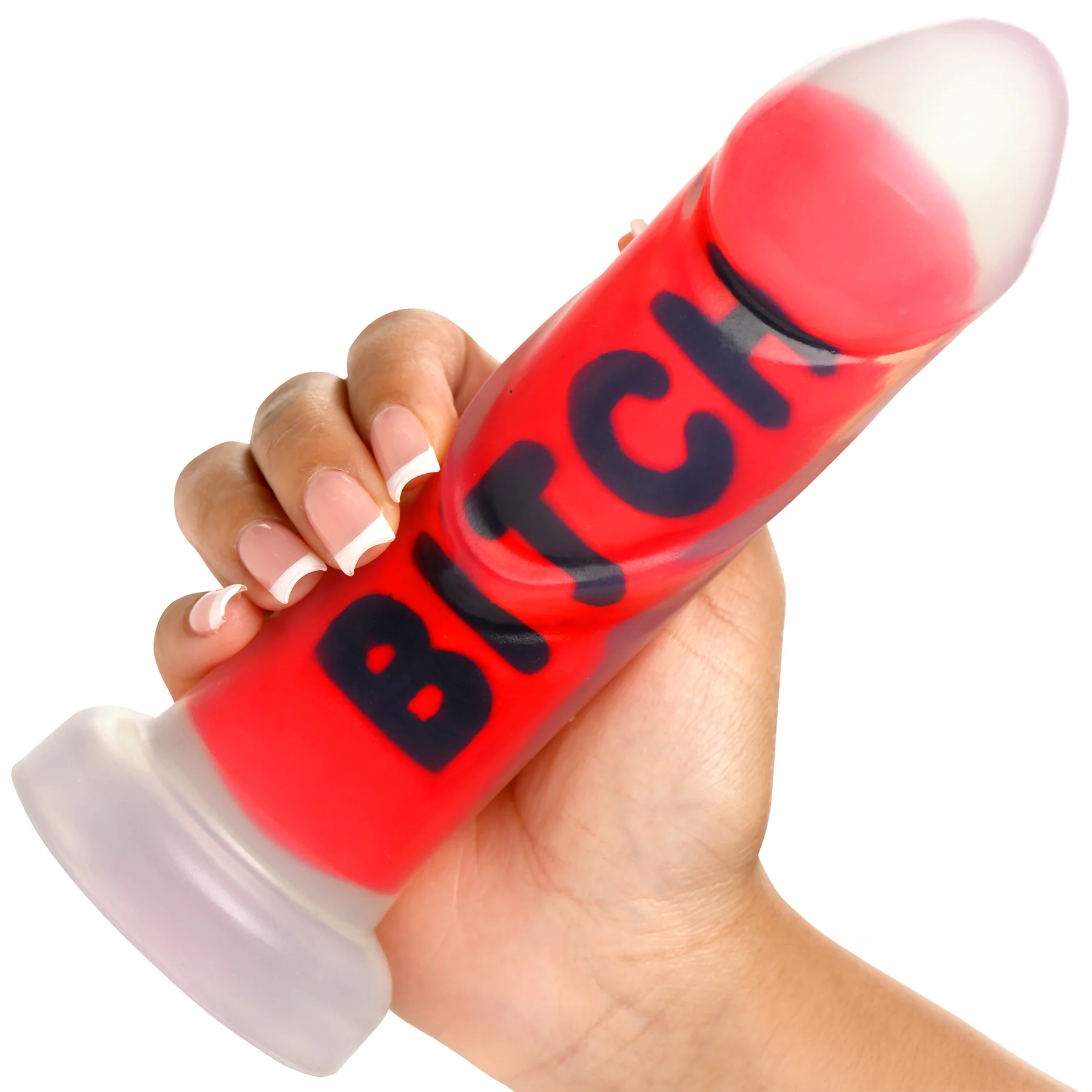 Master Series Explicit Text Silicone Dildo - Image 4