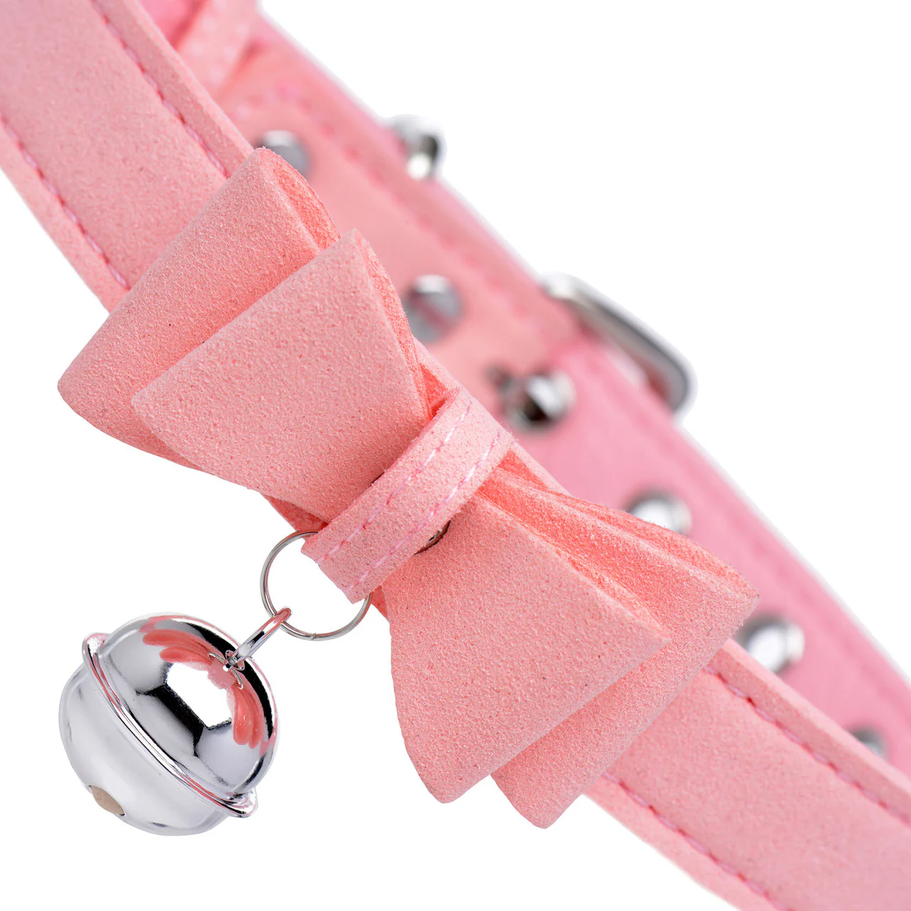 Master Series Sugar Kitty Cat Bell Collar - Pink & Silver - Image 7
