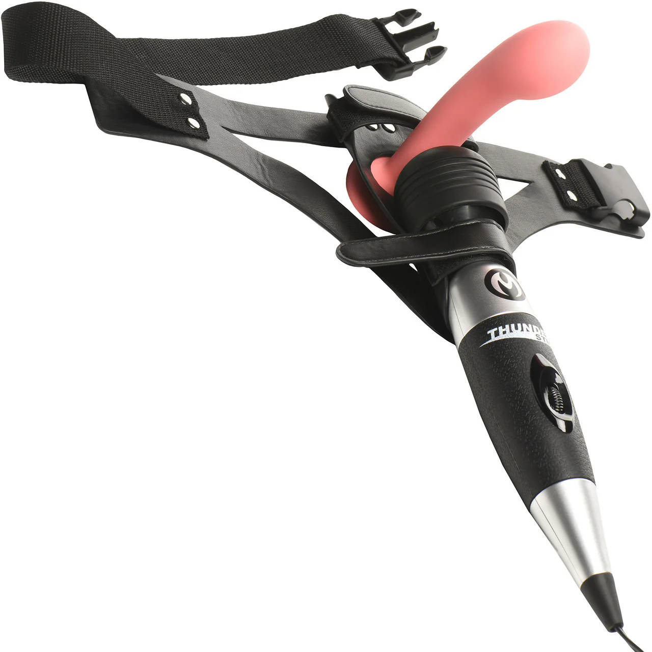 Master Series Thunder Strap Wand Thigh Harness With O-Ring - Image 10
