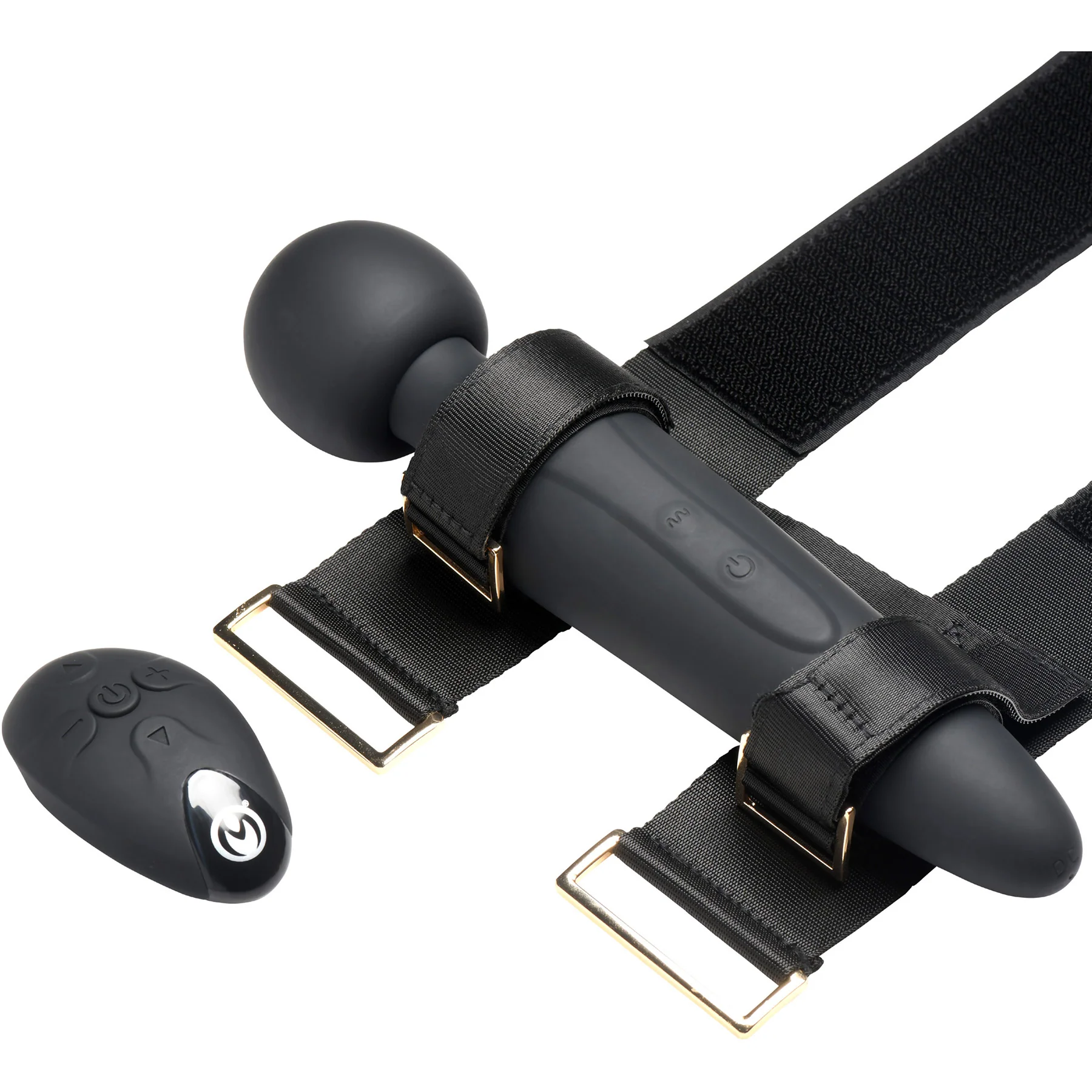 Master Series Thunderstick Thigh Strap Vibrating Wand With Harness & Remote - Image 5