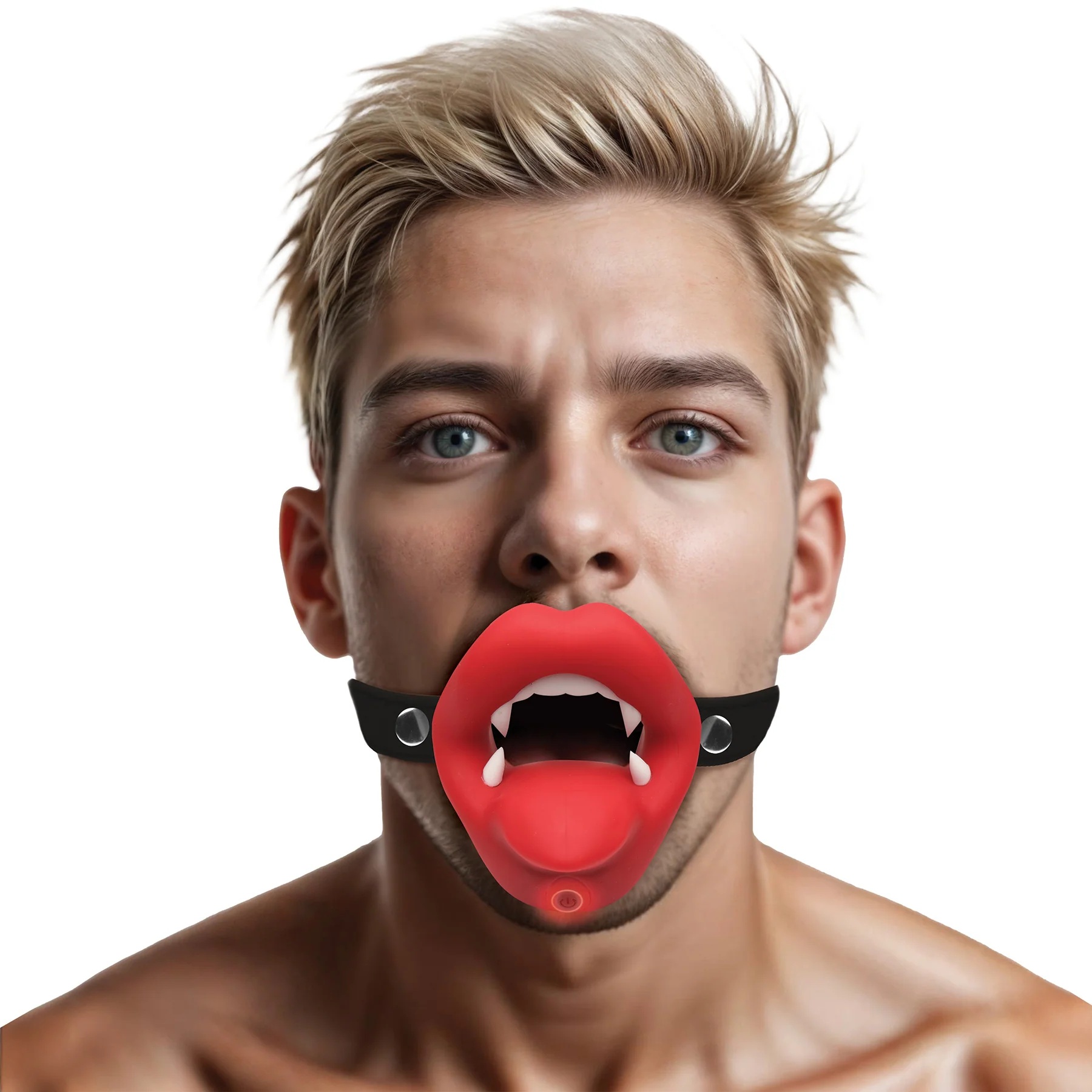 Master Series Vampire Vibrating Silicone Mouth Gag - Image 7