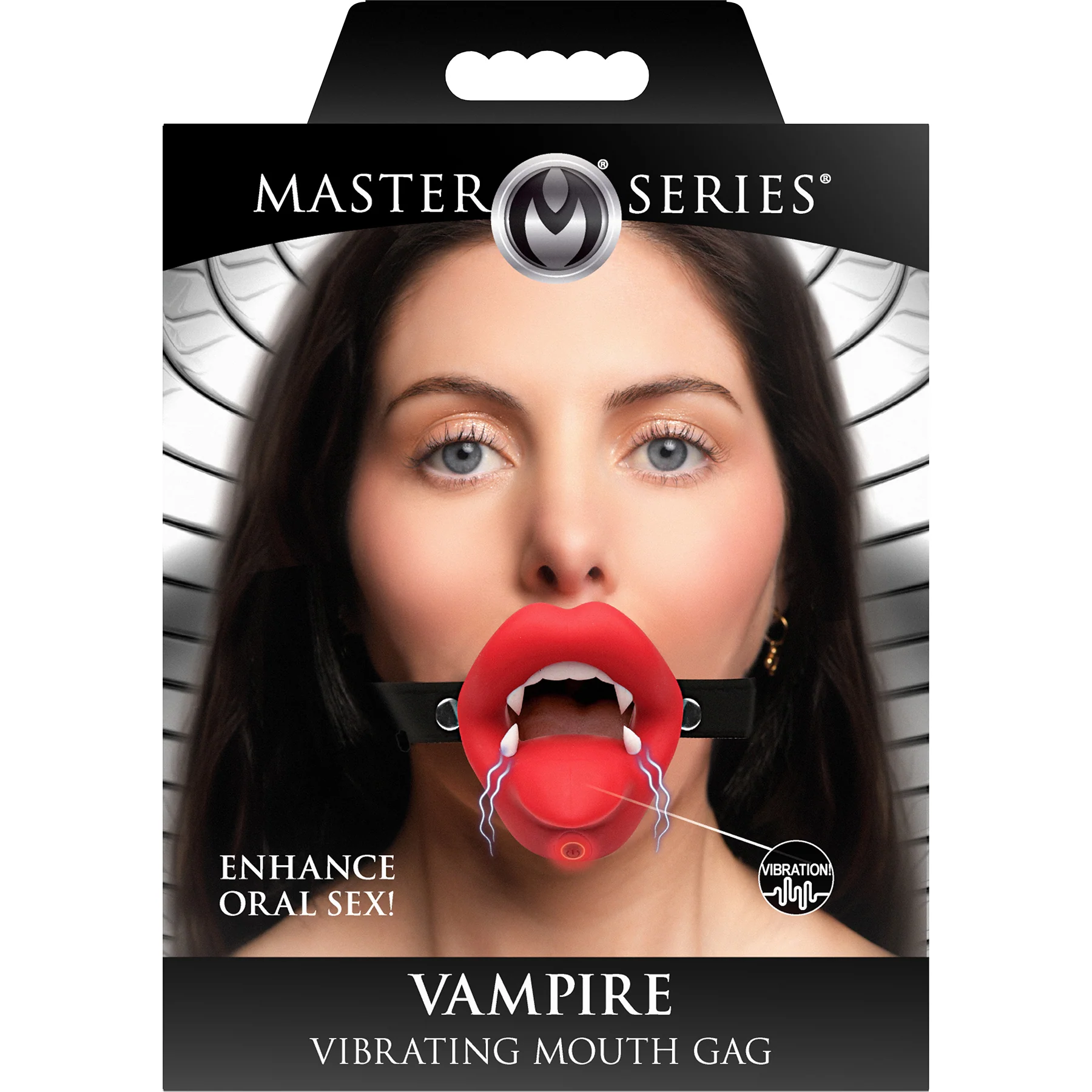 Master Series Vampire Vibrating Silicone Mouth Gag - Image 8