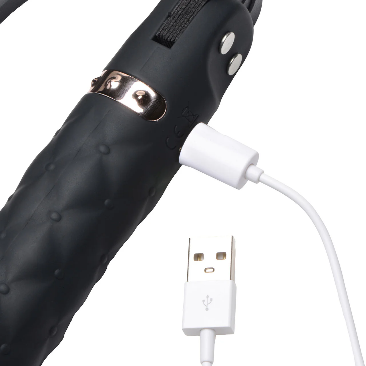 Master Series Vibra-Lasher 9X Rechargeable Silicone Waterproof Vibrator & Flogger - Image 7