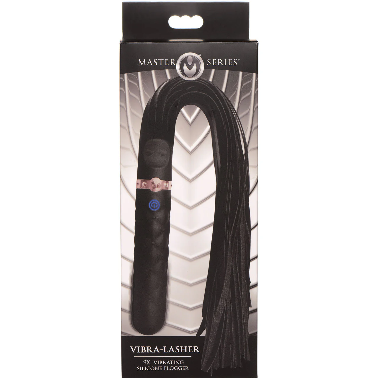 Master Series Vibra-Lasher 9X Rechargeable Silicone Waterproof Vibrator & Flogger - Image 9