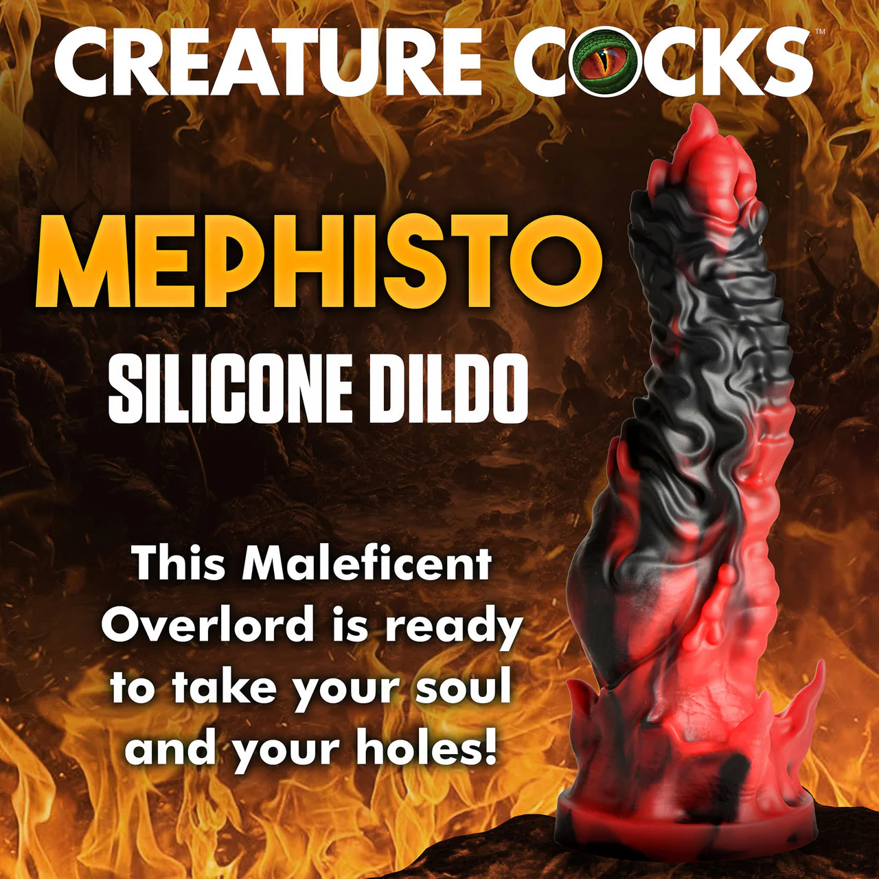 Mephisto 7.25" Silicone Suction Cup Dildo By Creature Cocks - Image 13