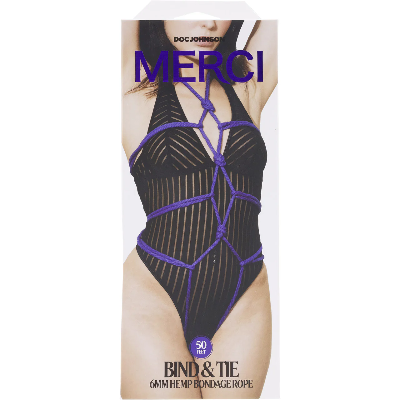 MERCI Bind & Tie 50 Foot Hemp Bondage Rope By Doc Johnson - Violet - Image 4