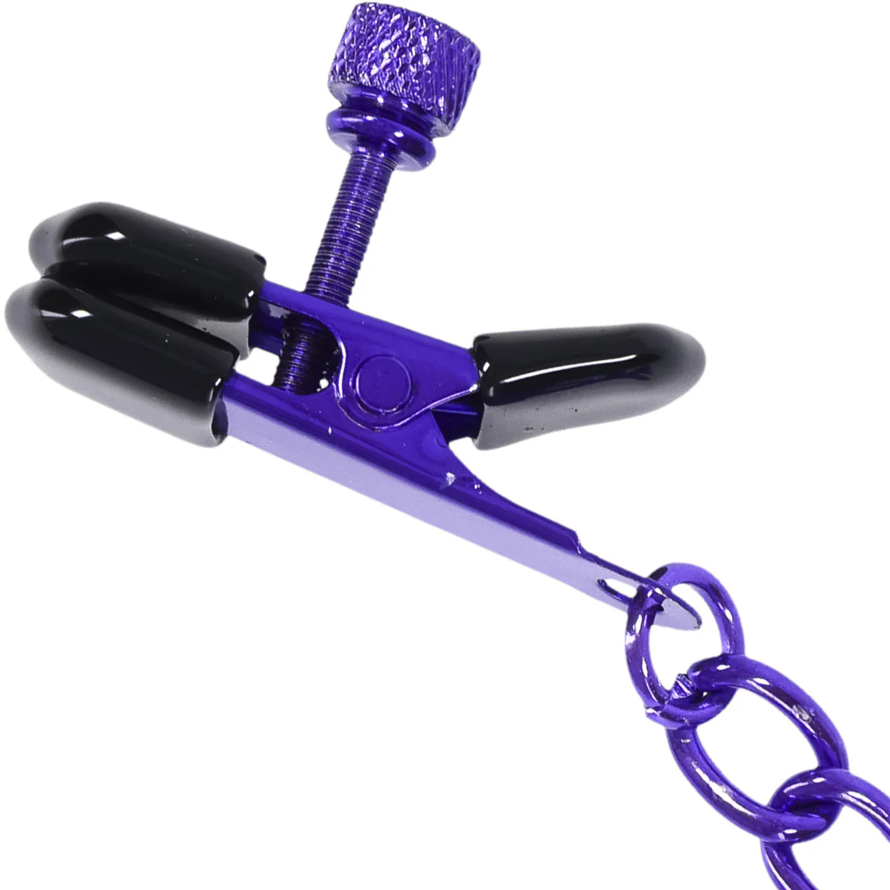 MERCI Chained Up Nipple Clamps By Doc Johnson - Violet - Image 4