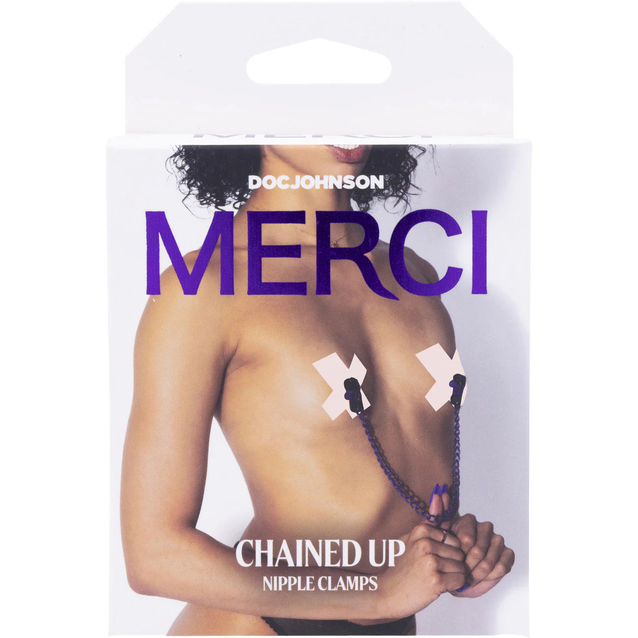 MERCI Chained Up Nipple Clamps By Doc Johnson - Violet - Image 5