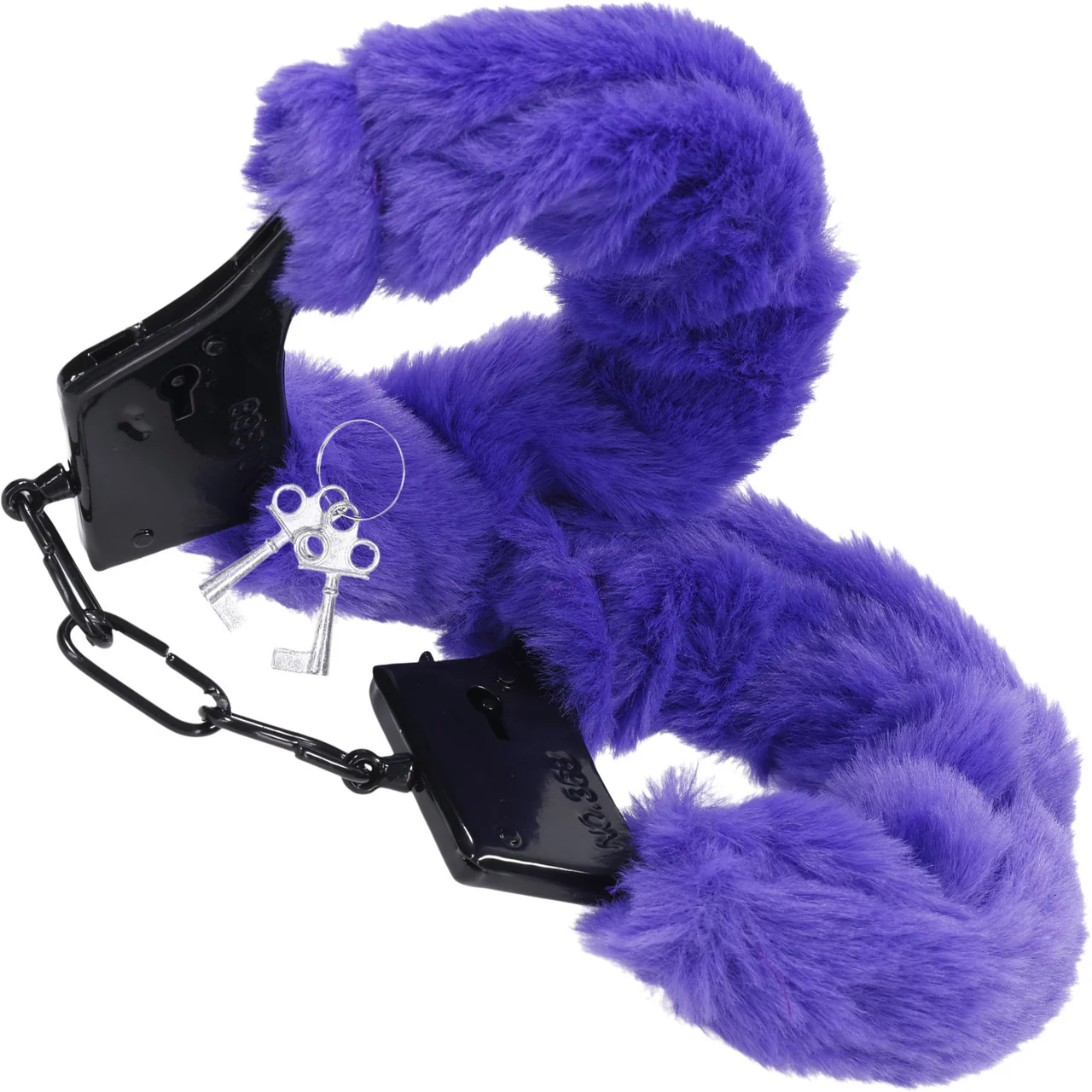 MERCI Fluff Cuffs Furry Handcuffs By Doc Johnson - Violet - Image 5