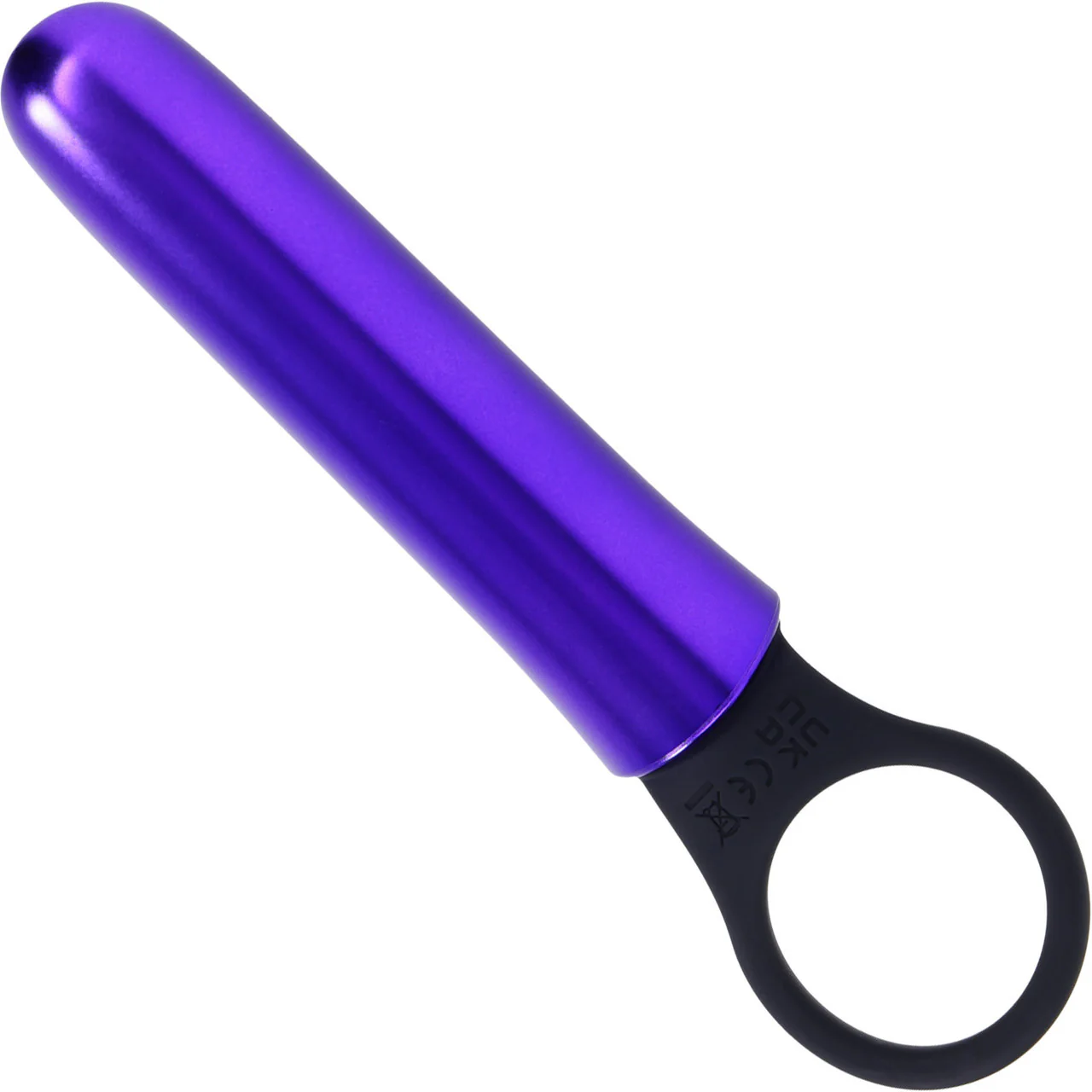 MERCI Power Play Rechargeable 20 Function Bullet Vibrator With Grip Ring By Doc Johnson - Violet - Image 3