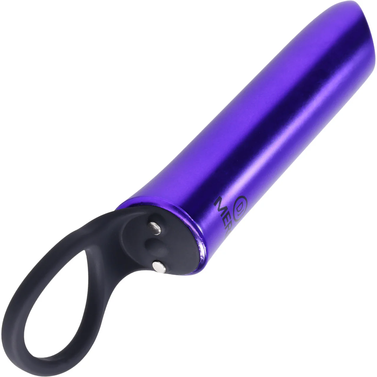 MERCI Power Play Rechargeable 20 Function Bullet Vibrator With Grip Ring By Doc Johnson - Violet - Image 4