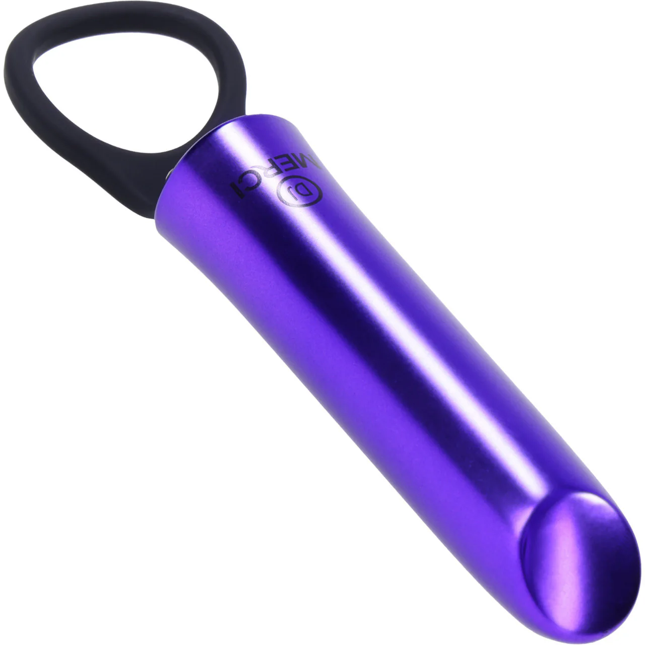 MERCI Power Play Rechargeable 20 Function Bullet Vibrator With Grip Ring By Doc Johnson - Violet - Image 5