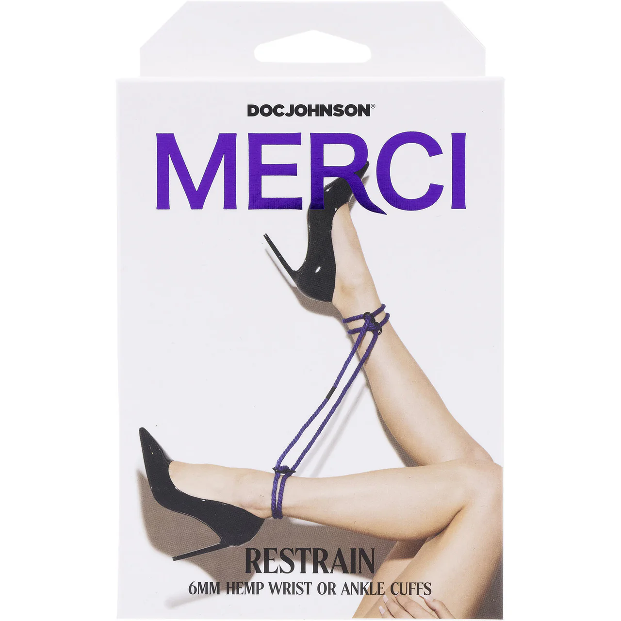 MERCI Restrain Hemp Wrist or Ankle Cuffs By Doc Johnson - Violet - Image 6