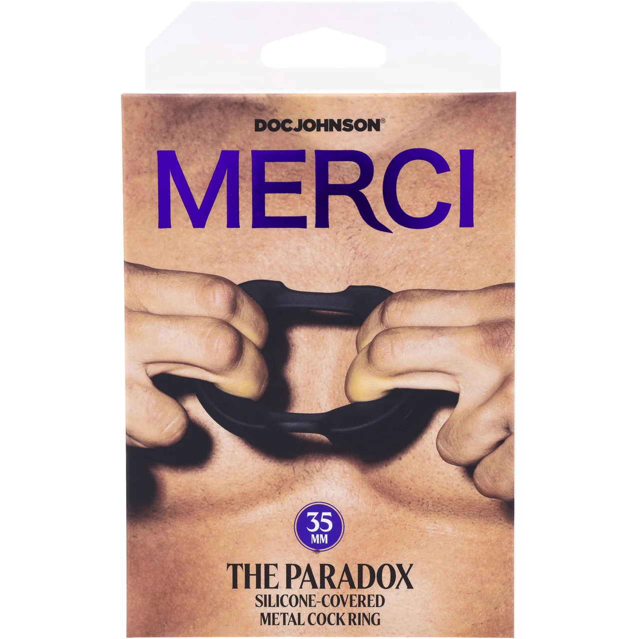 MERCI The Paradox 1.38" Silicone-Covered Metal Cock Ring By Doc Johnson - Image 8
